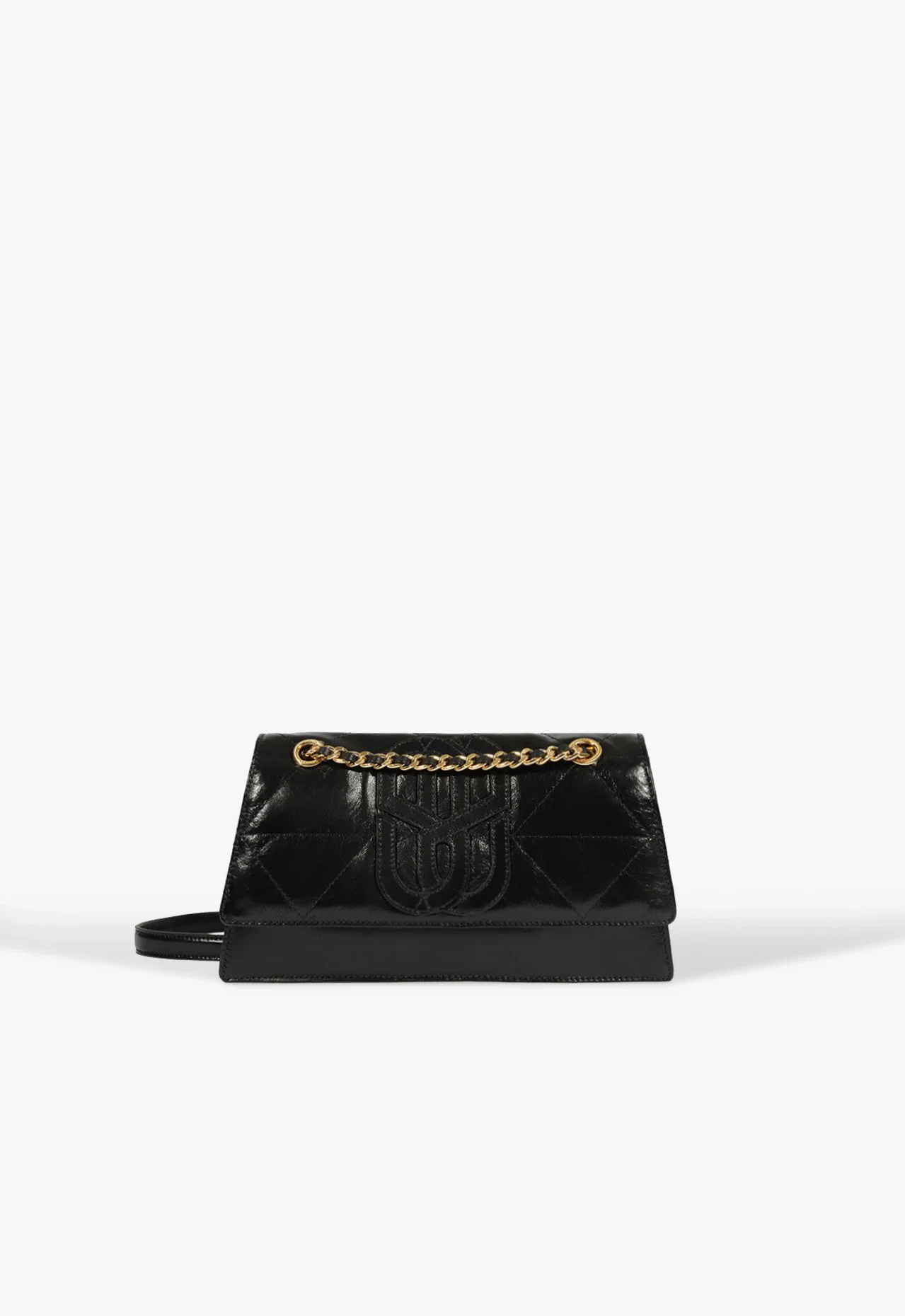 Bolsa Tiracolo Crossbody Maiorca Pequena Couro Preta