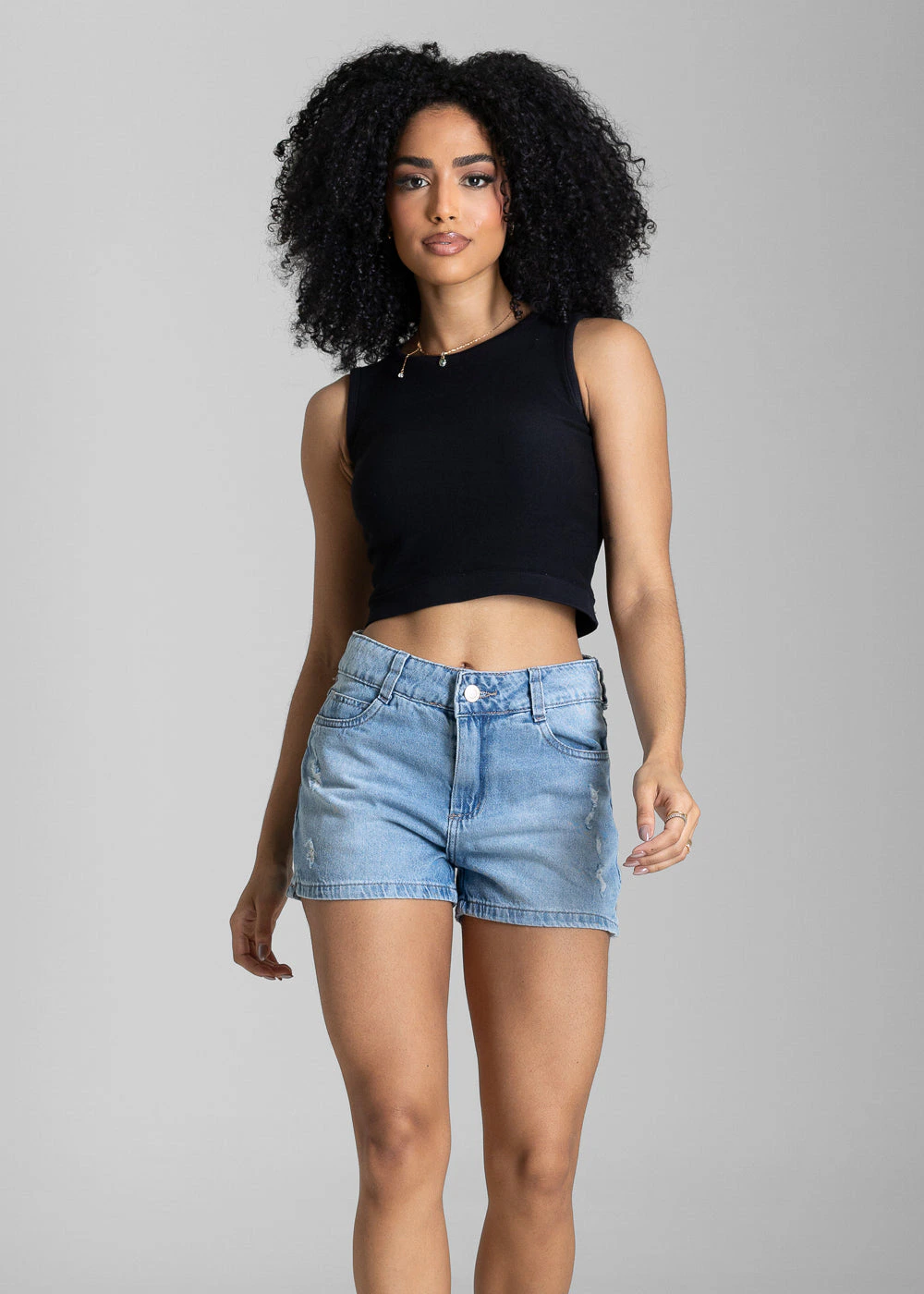 Shorts Jeans Destroyed Sawary - 283062 AZUL