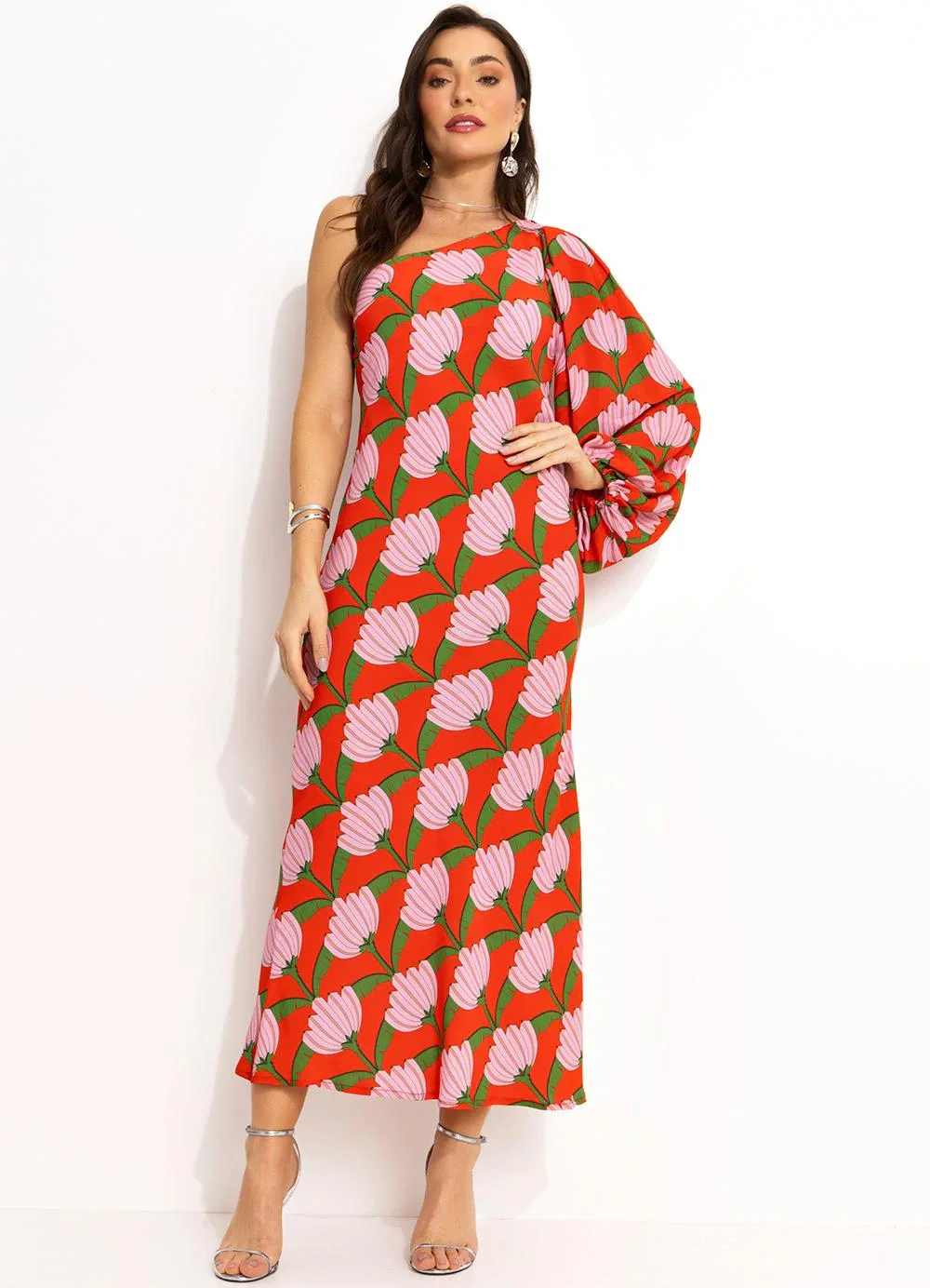 Farm - Vestido Ombro Só Vermelho