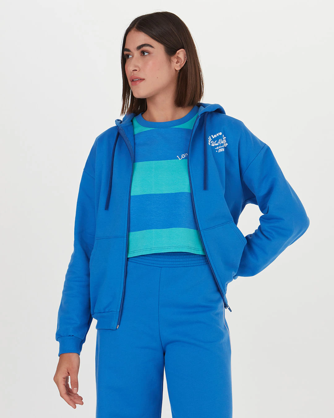 Jaqueta Feminina Oversized Self Love Club Em Moletom Flanelado