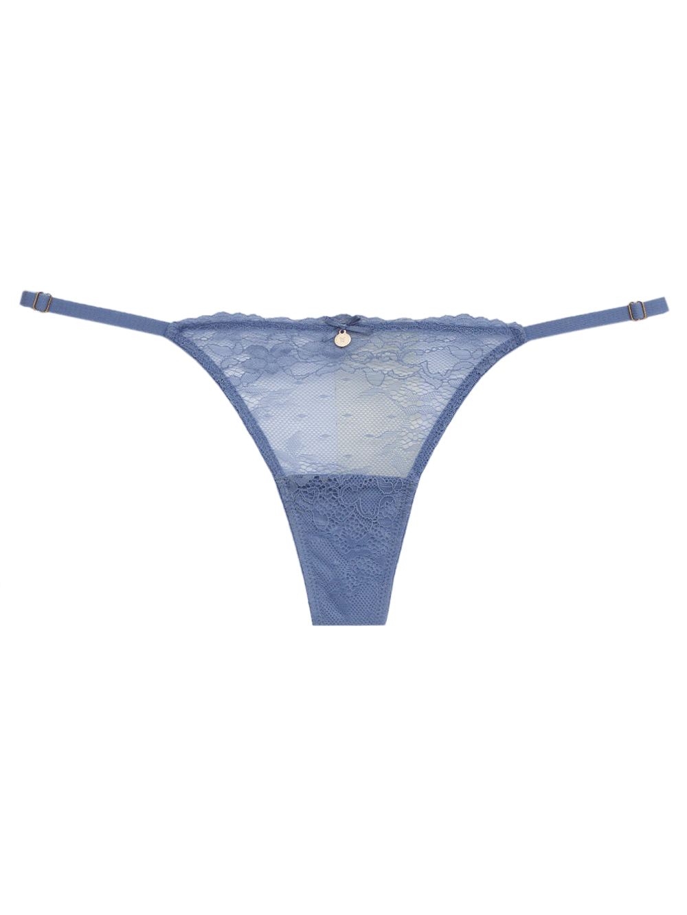 Calcinha Fio String Renda Première Azul Country Blue