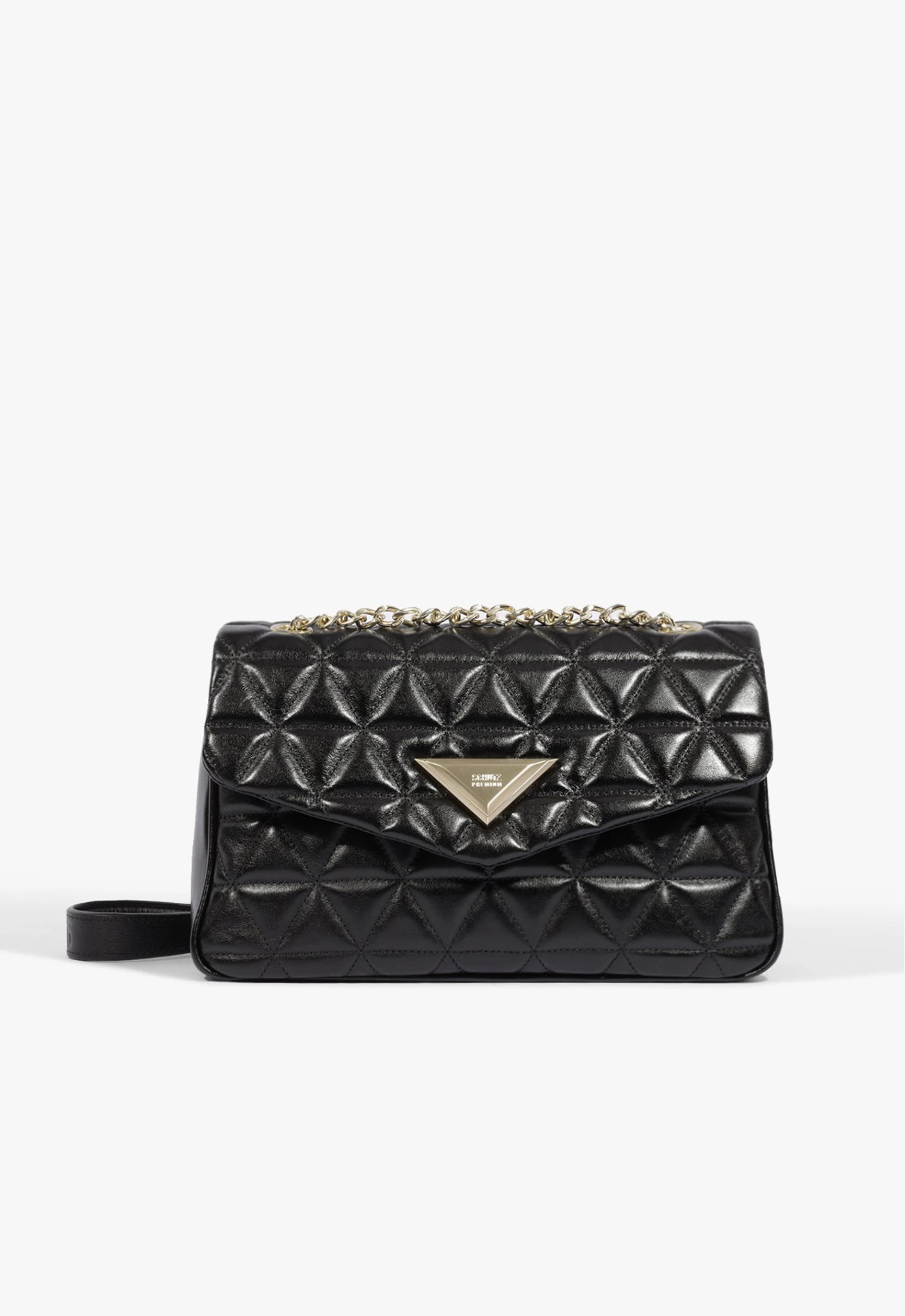 Bolsa Grande Tiracolo 944 Couro Preta