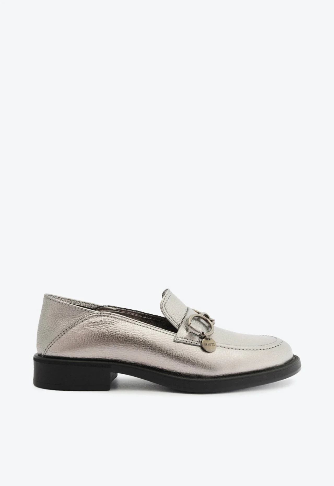 Mocassim Hint Couro Prata