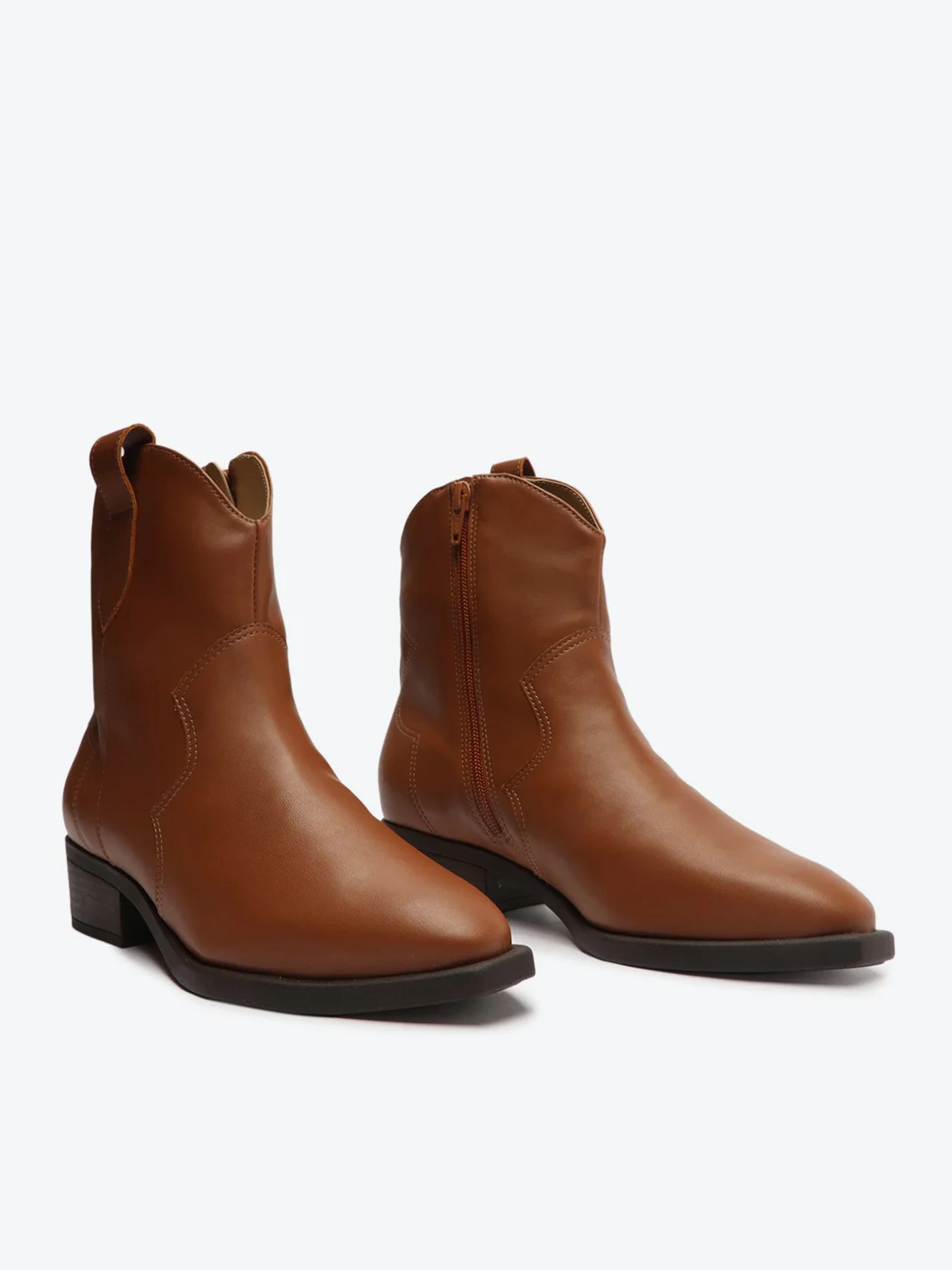 Bota Cano Curto Western Marrom