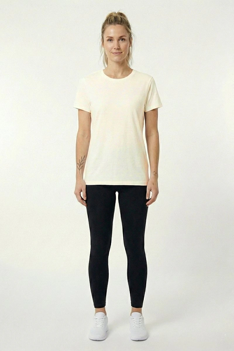 T-Shirt Feminina Branco Off White 100% Algodão WSS Brasil