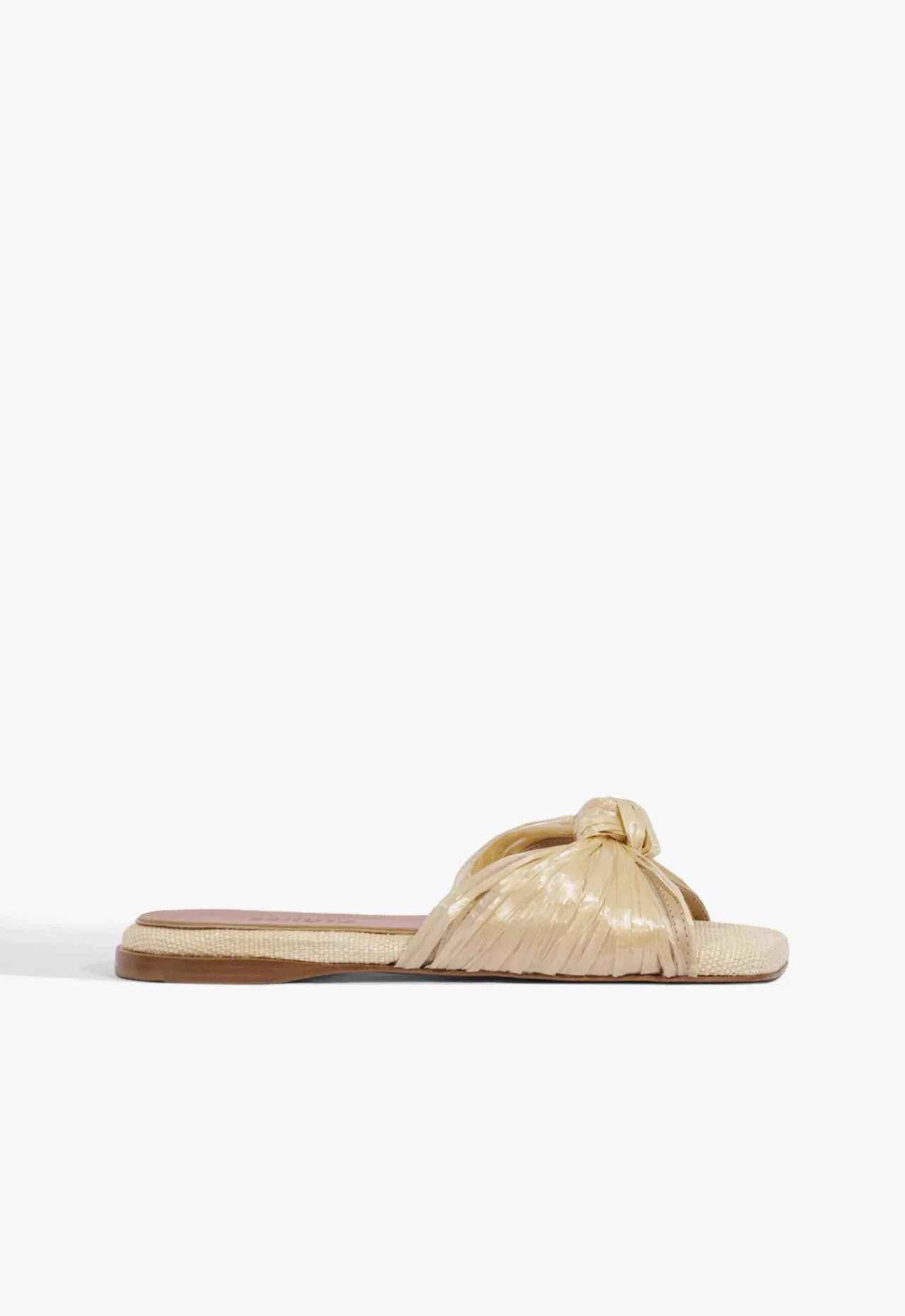 Rasteira de x couro Dourado