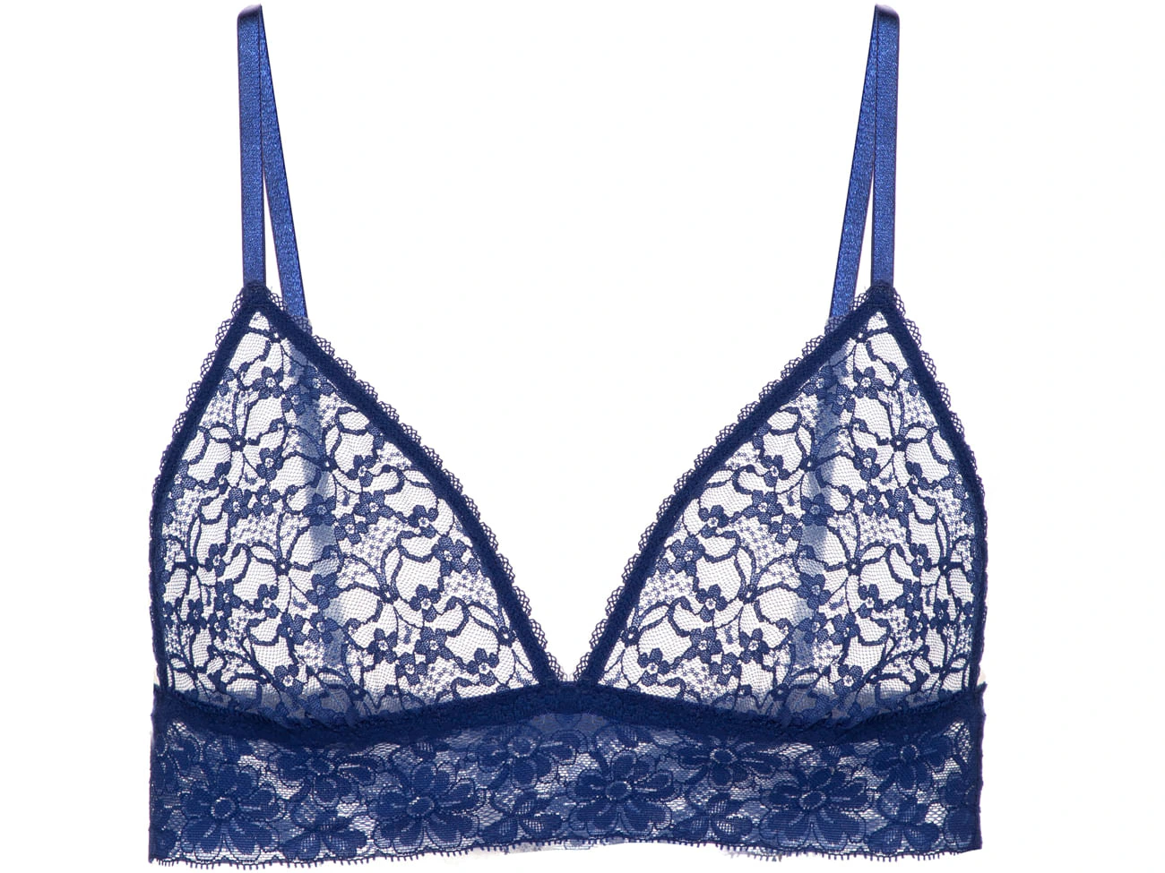 Sutiã Triângulo Renda Sweet Lace Azul Indigo