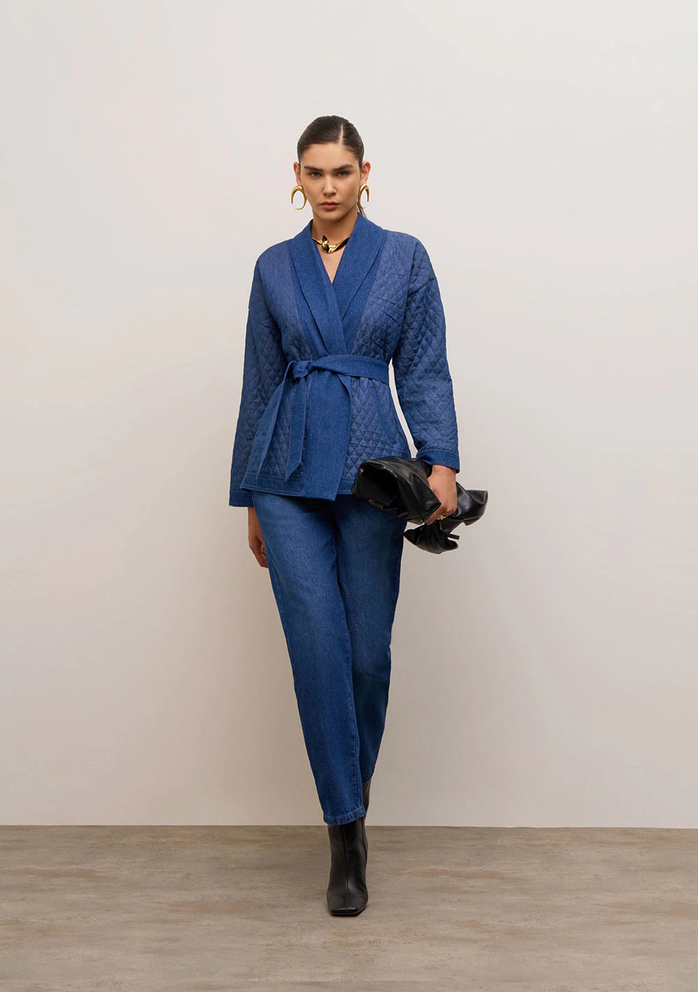 Calça Iódice Reta Média Azul