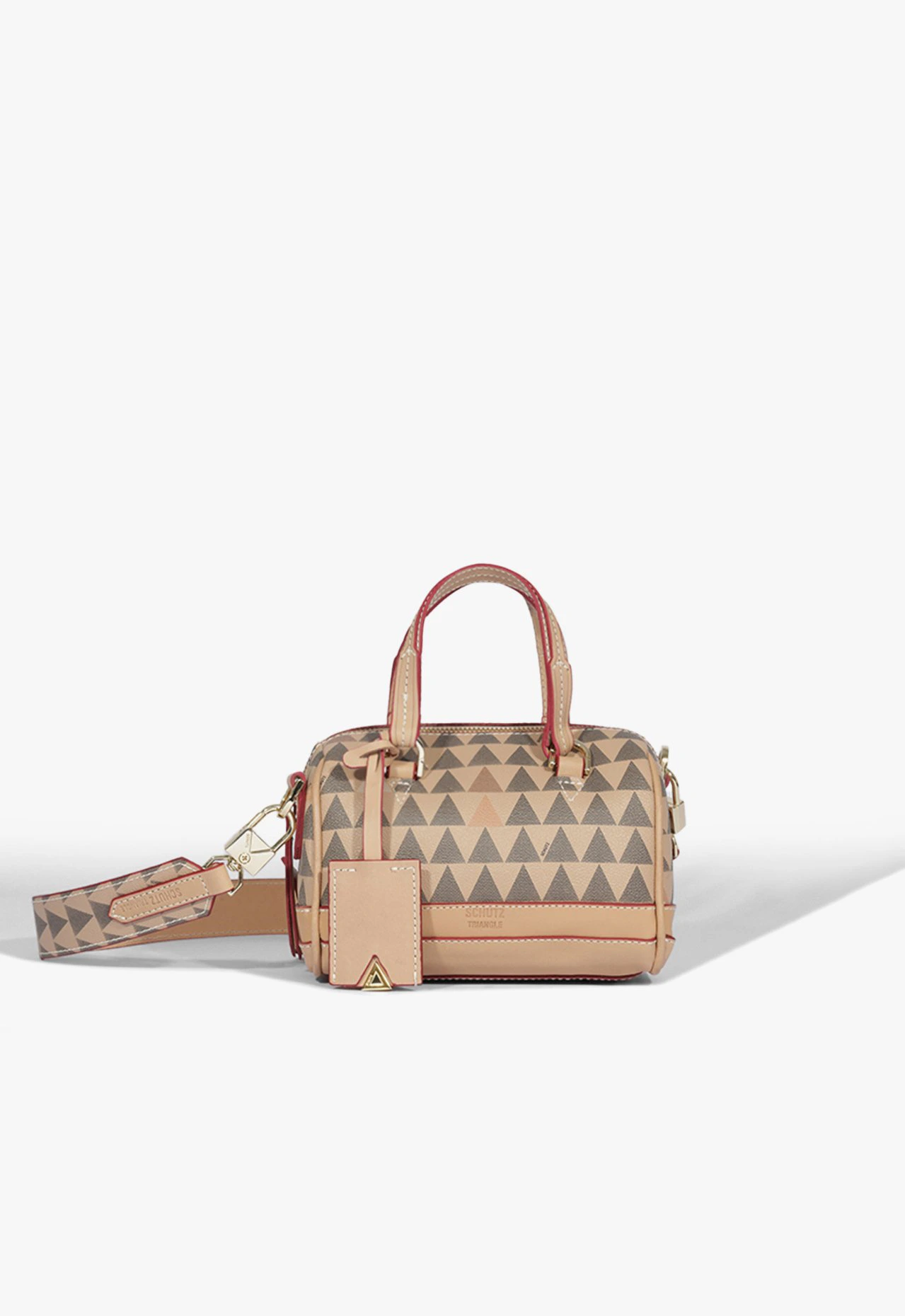 Bolsa Bowling Pequena Triangle Nude
