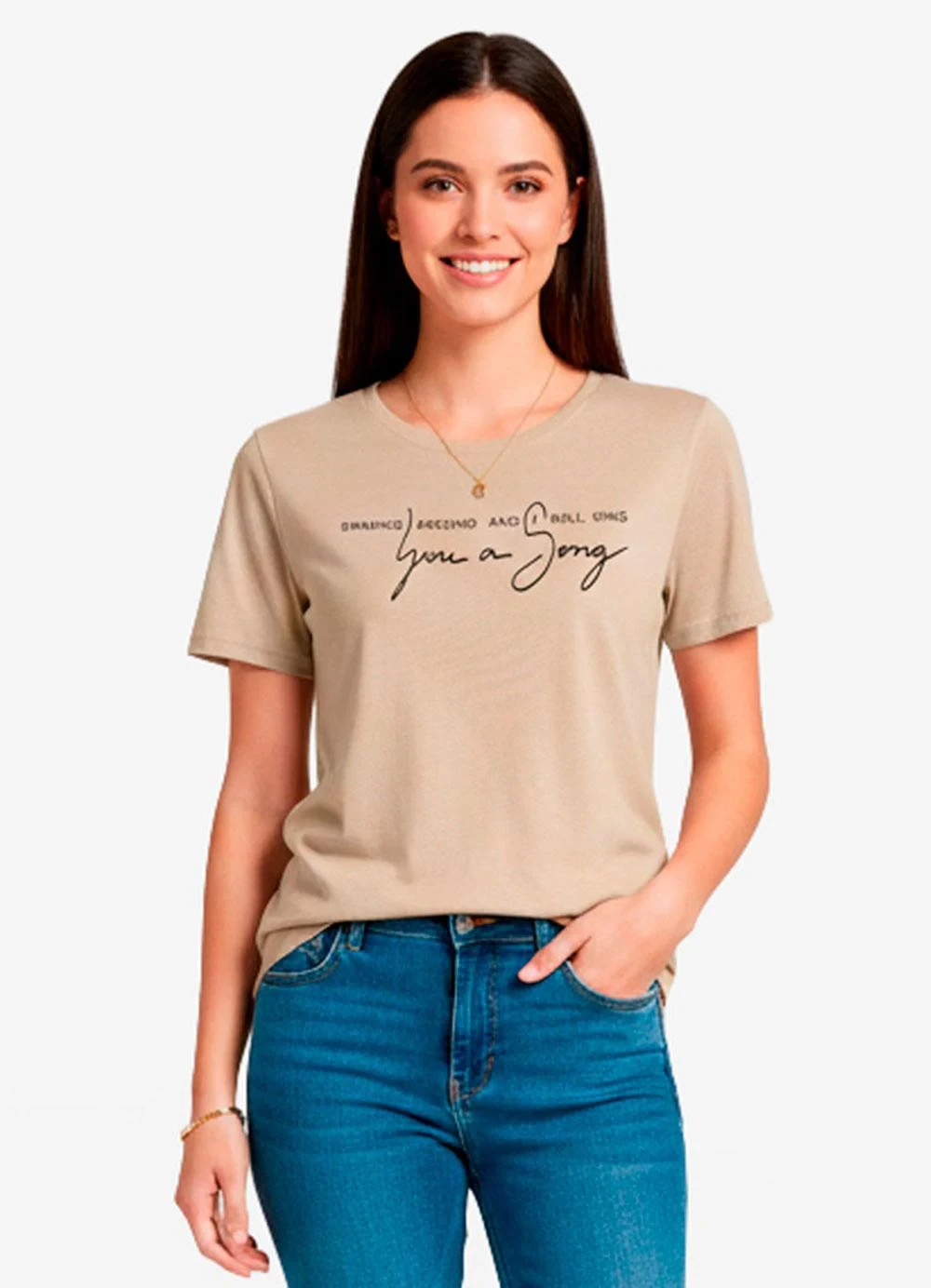 Infinita Cor - Blusa Feminina em Viscotricot Preto