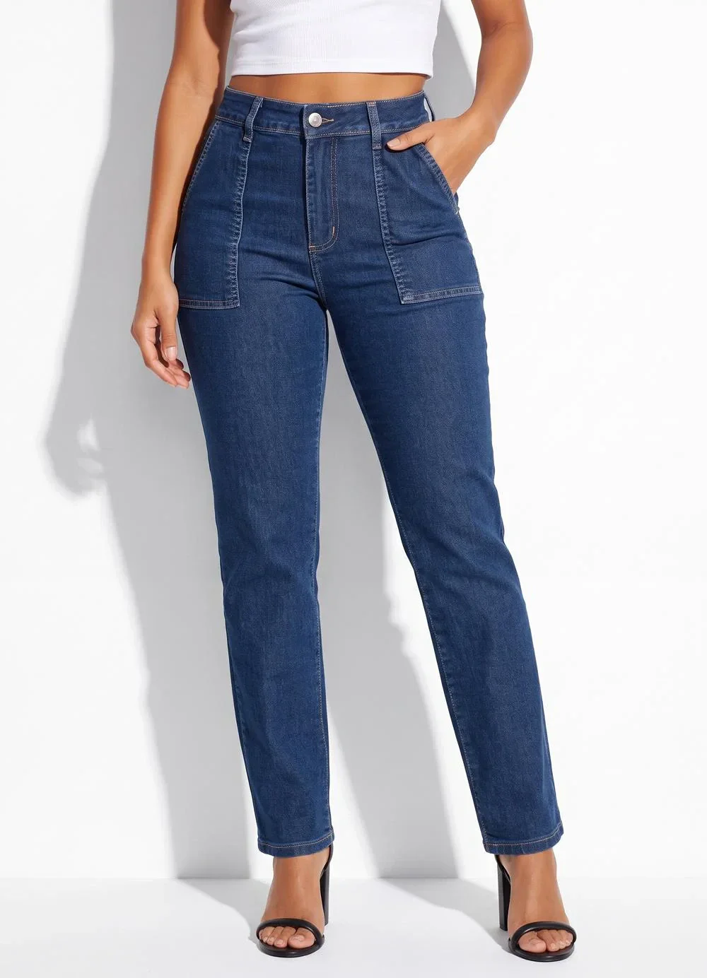 Sawary Jeans - Calça Jeans Reta Azul
