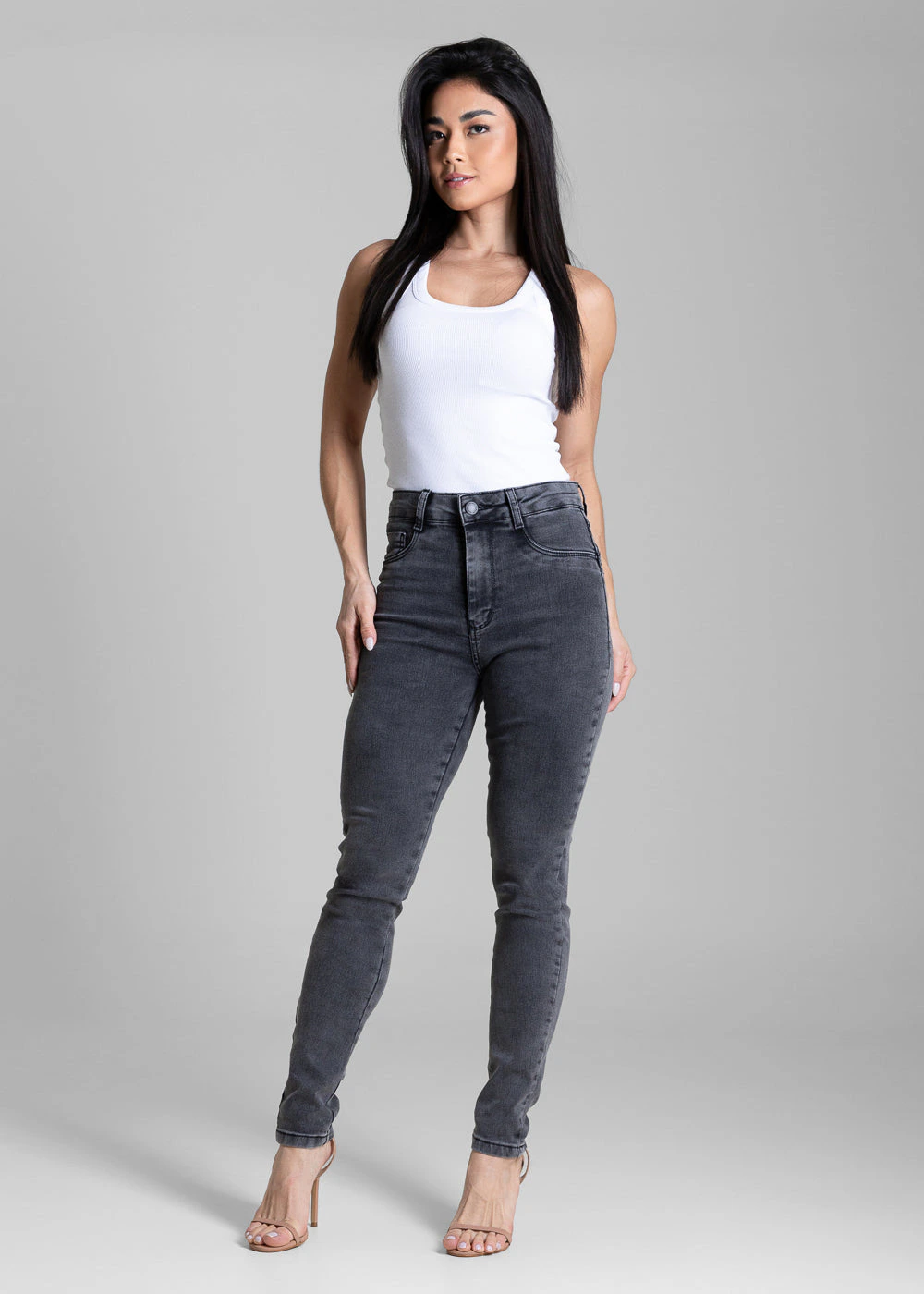 Calça Jeans Sawary Push Up - 284421 PRETO