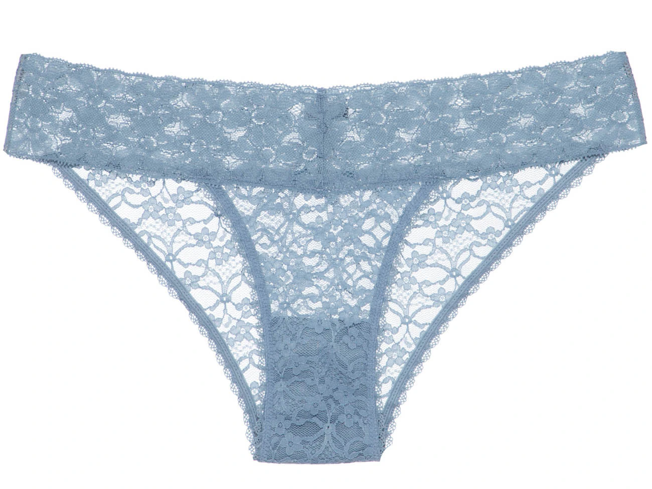 Calcinha Biquíni Renda Sweet Lace Azul Acinzentado