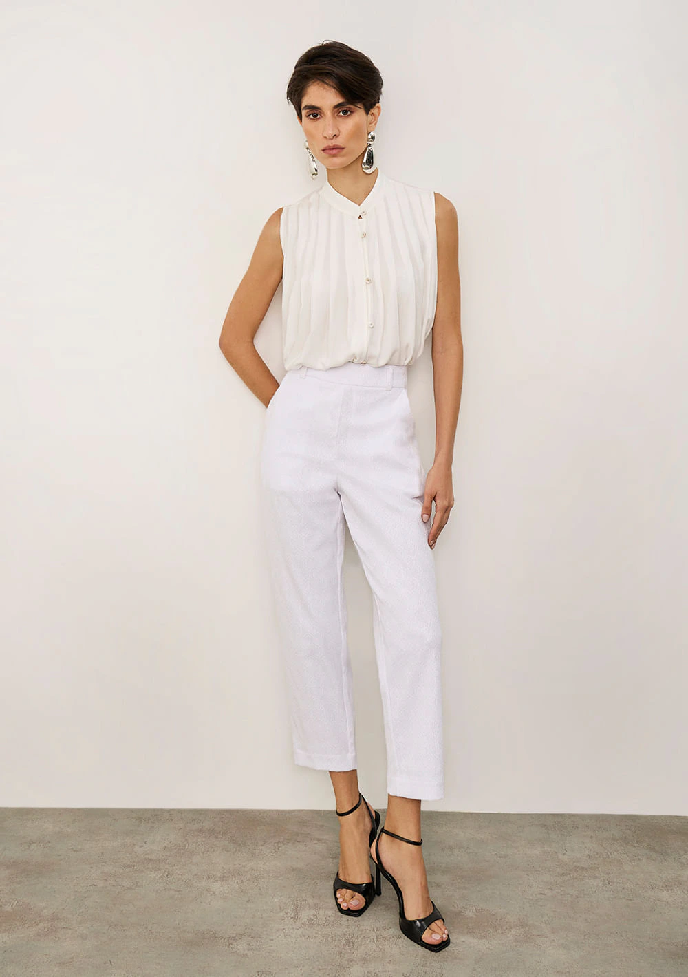 Calça Iódice Slim Alta Off White