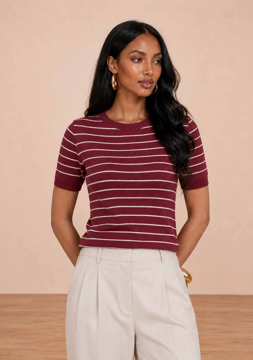 Blusa Ajustada Ipê Bordo