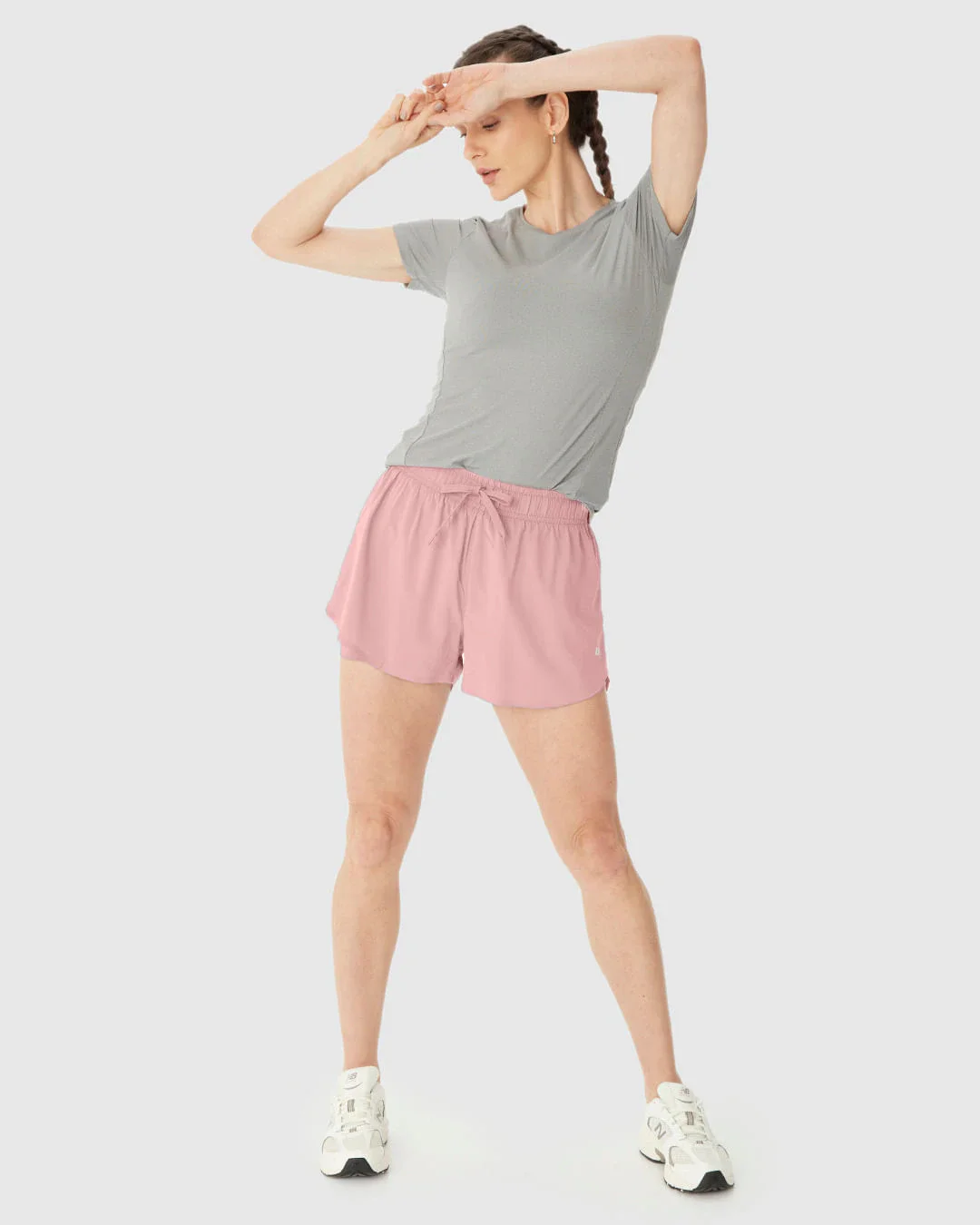 Shorts Esportivo Feminino Duplo Cadarço Funcional Em Tafetá Com Elastano Malwee Active