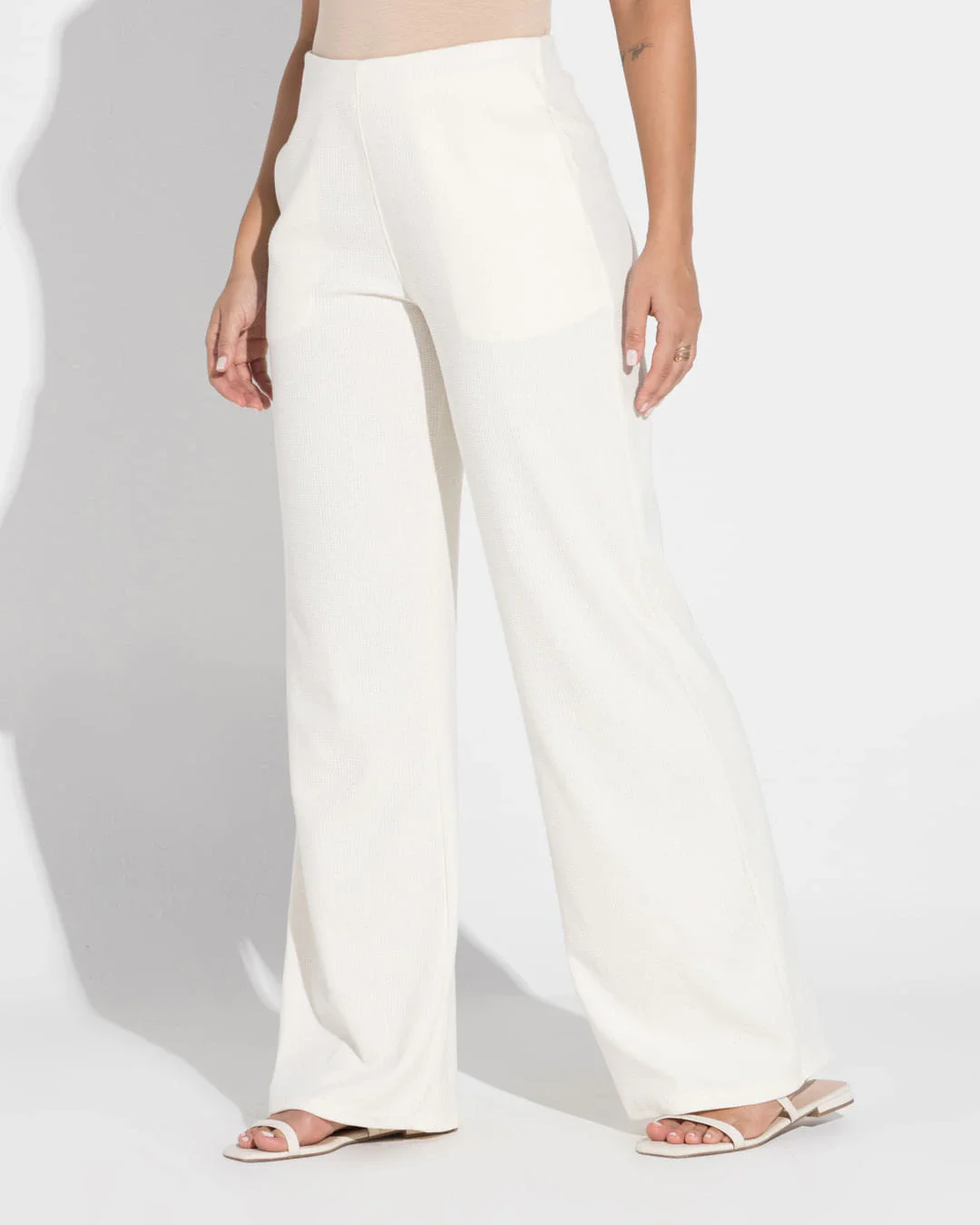 Calça Reta Eco Waffle Feminina
