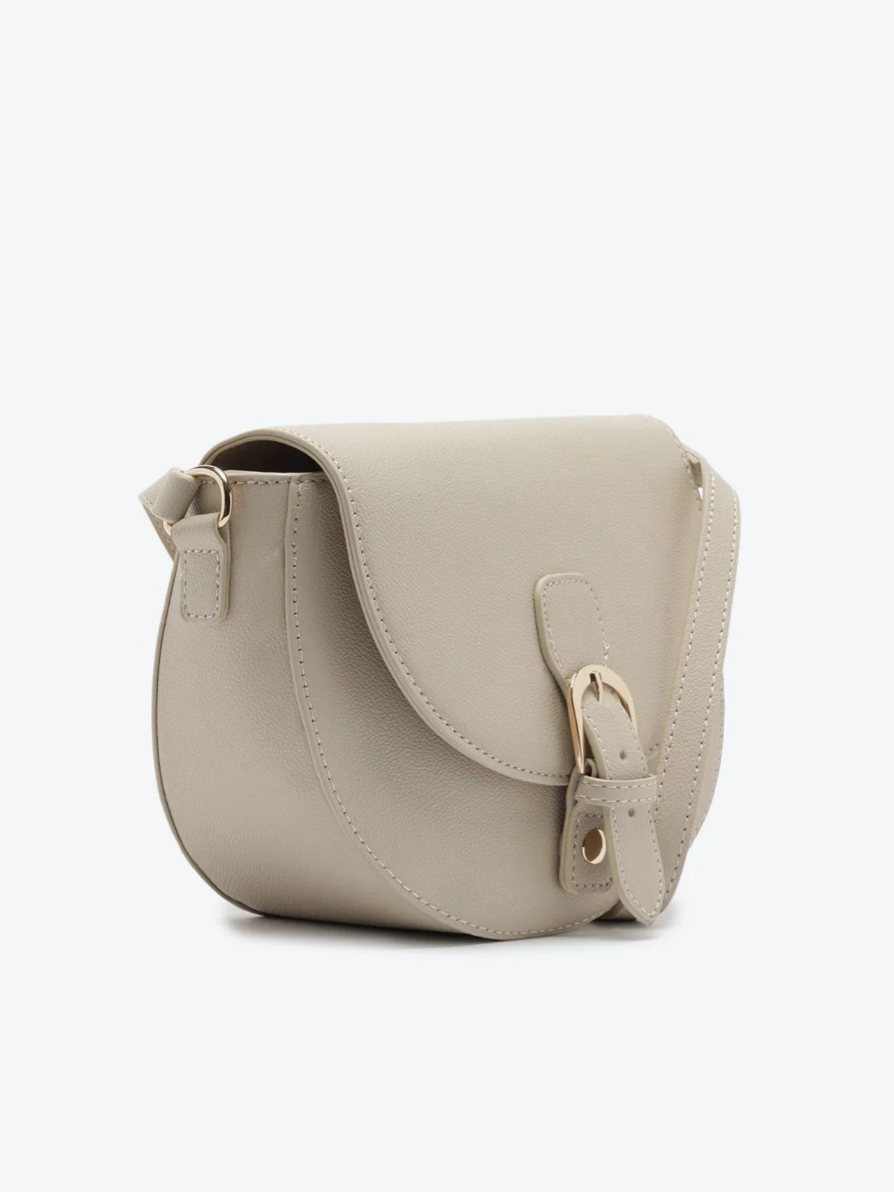 Bolsa Tiracolo Média Saddlebag Bege