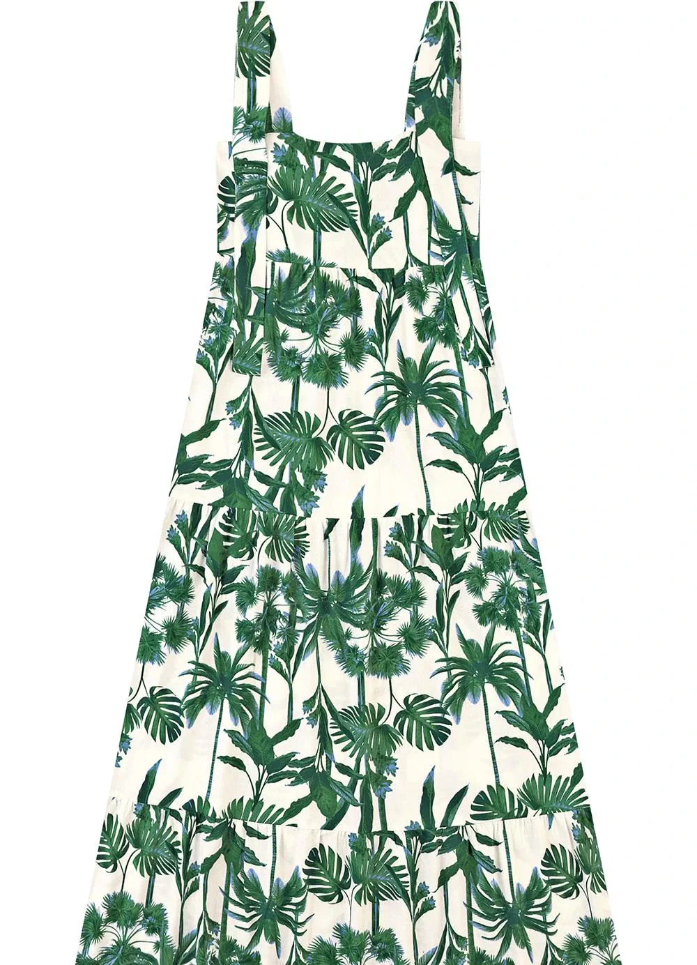 Malwee - Vestido Longo Marias Folhagens Verde