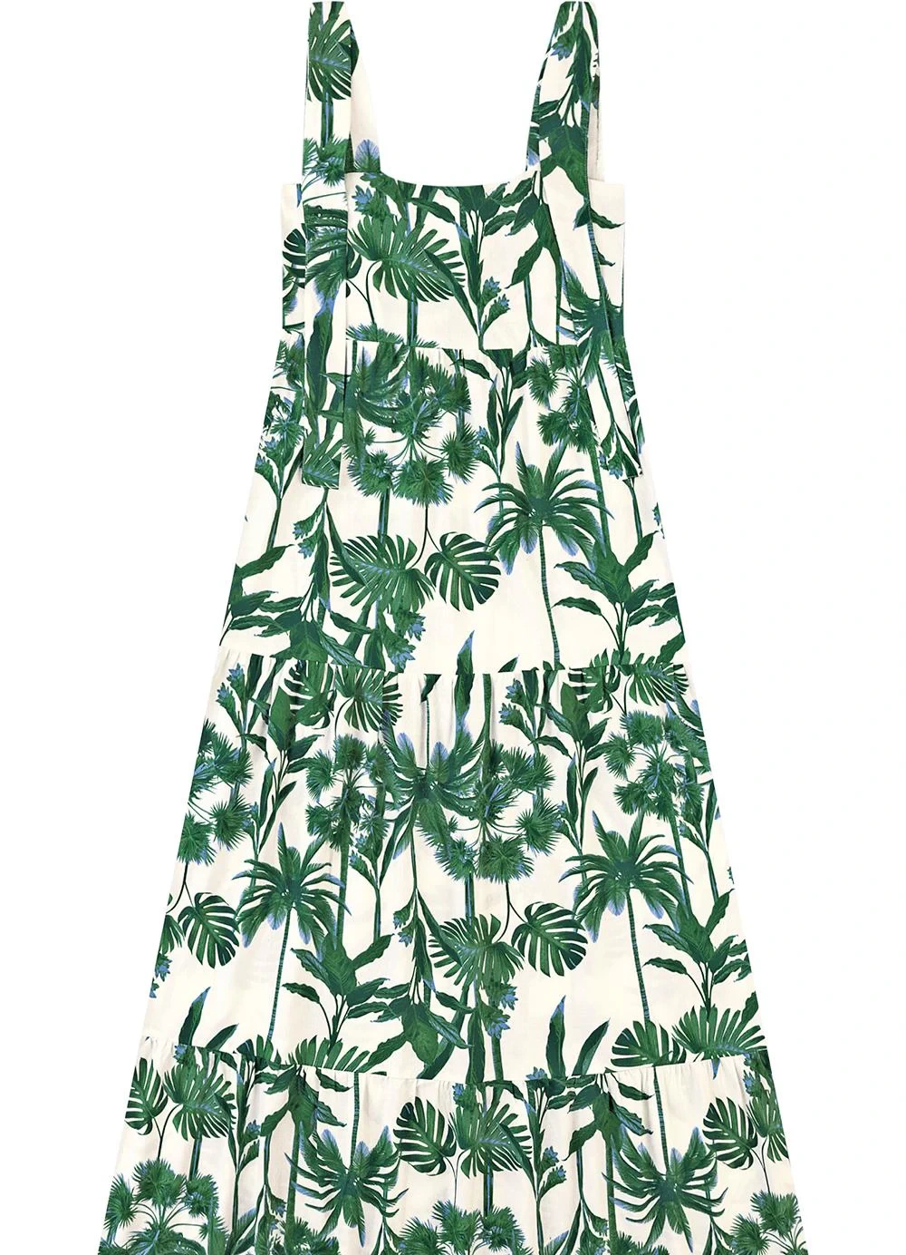 Malwee - Vestido Longo Marias Folhagens Verde