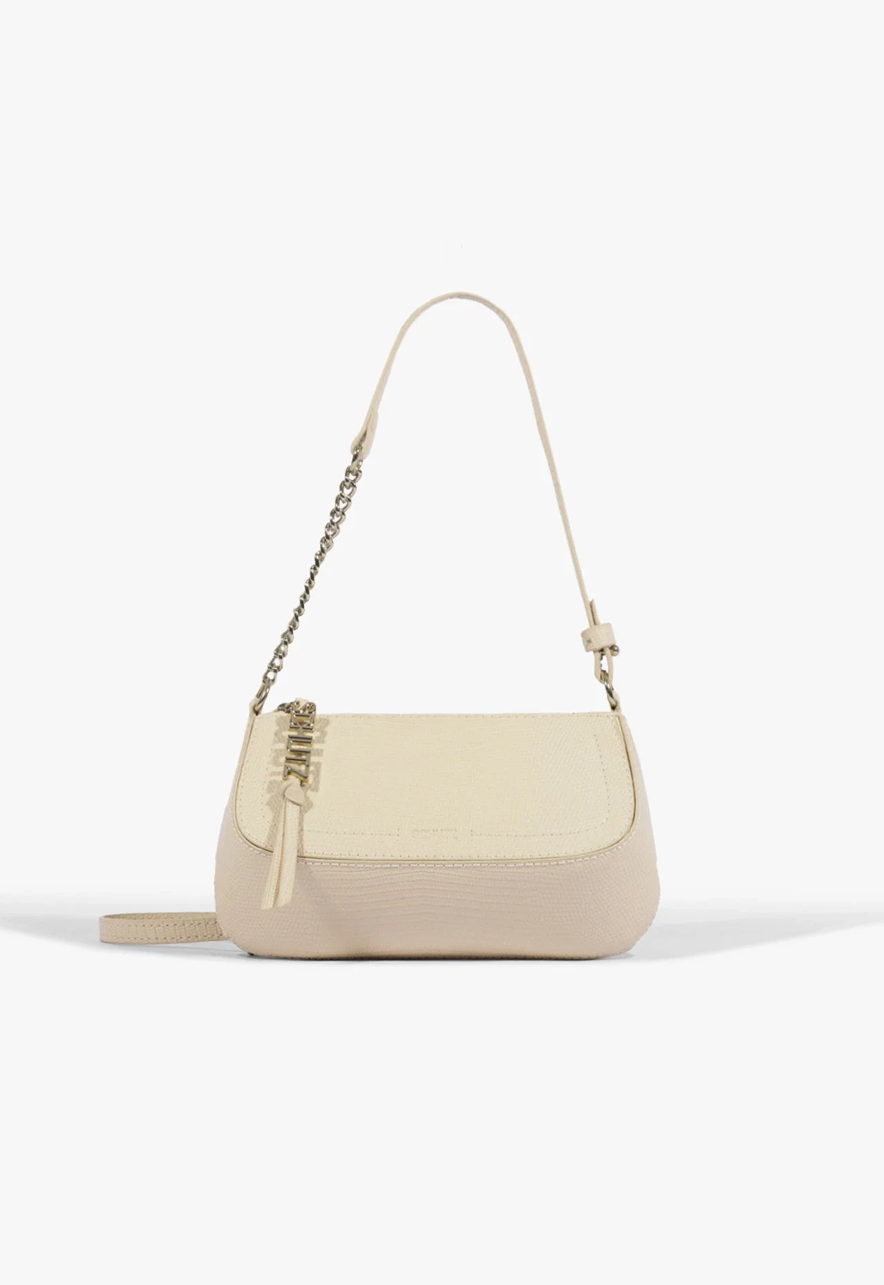 Bolsa Tiracolo Tina Croco Pequena Branca