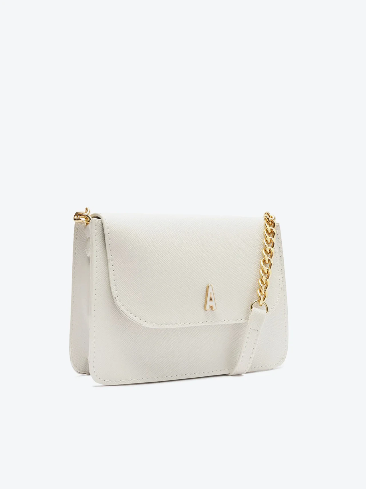 Bolsa Tiracolo Mini Texturizada Branca