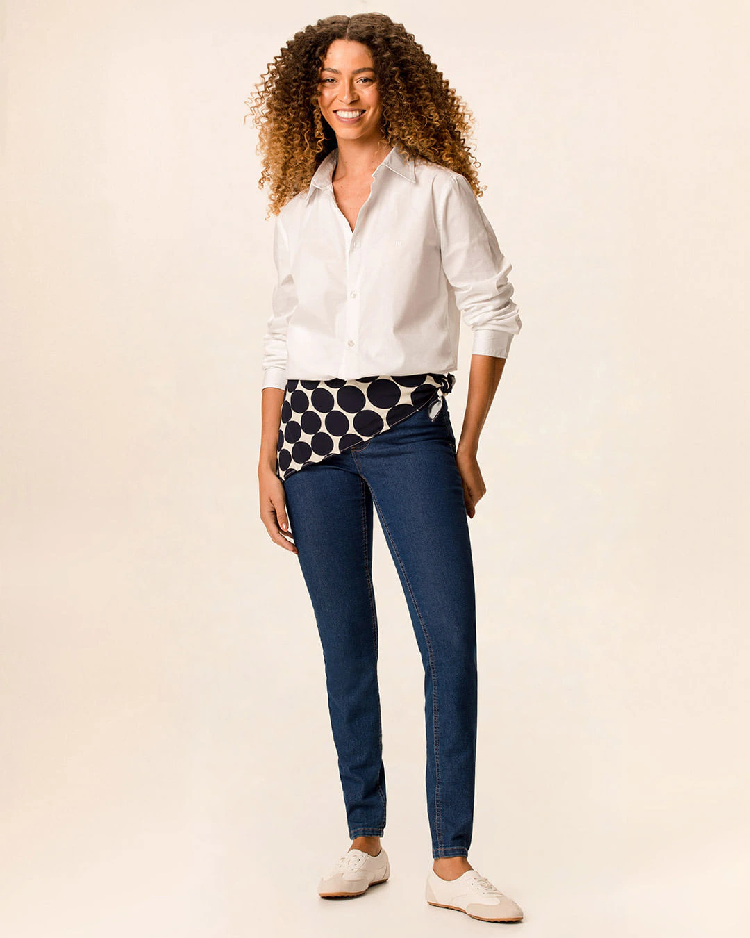 Calça Skinny Feminina Push Up Cintura Média Em Jeans Com Elastano