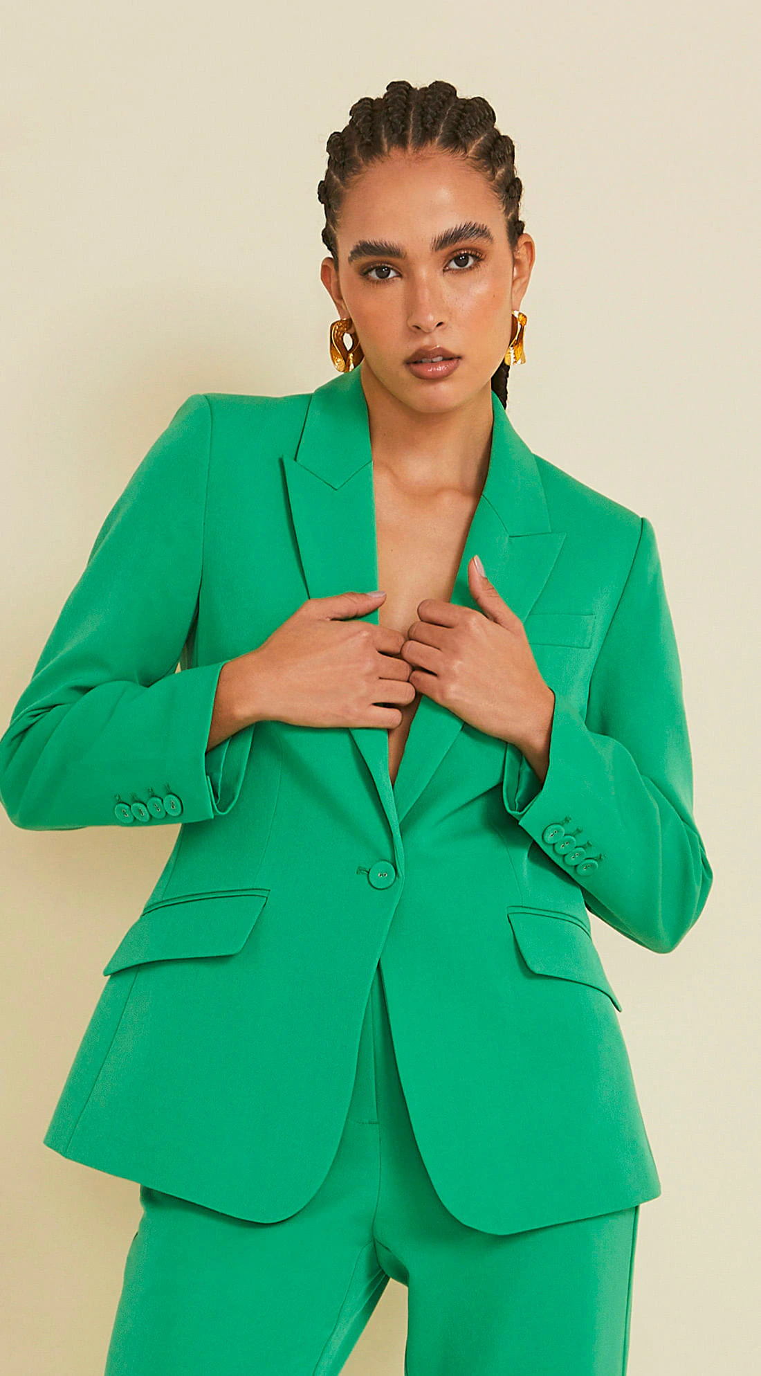 Blazer Maria.Valentina Com Lapela Verde