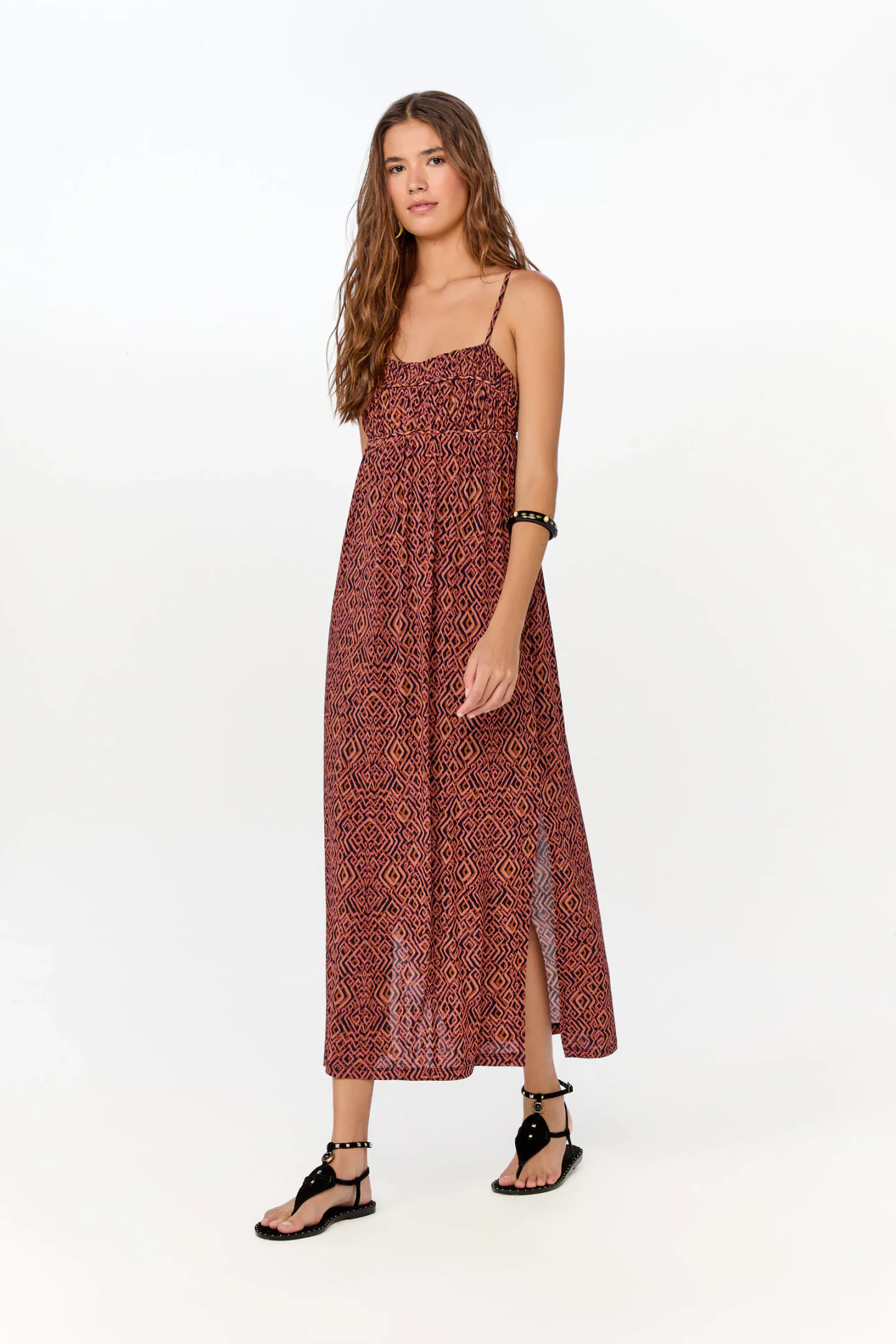 Vestido Midi Alcinha Estampa Zuma