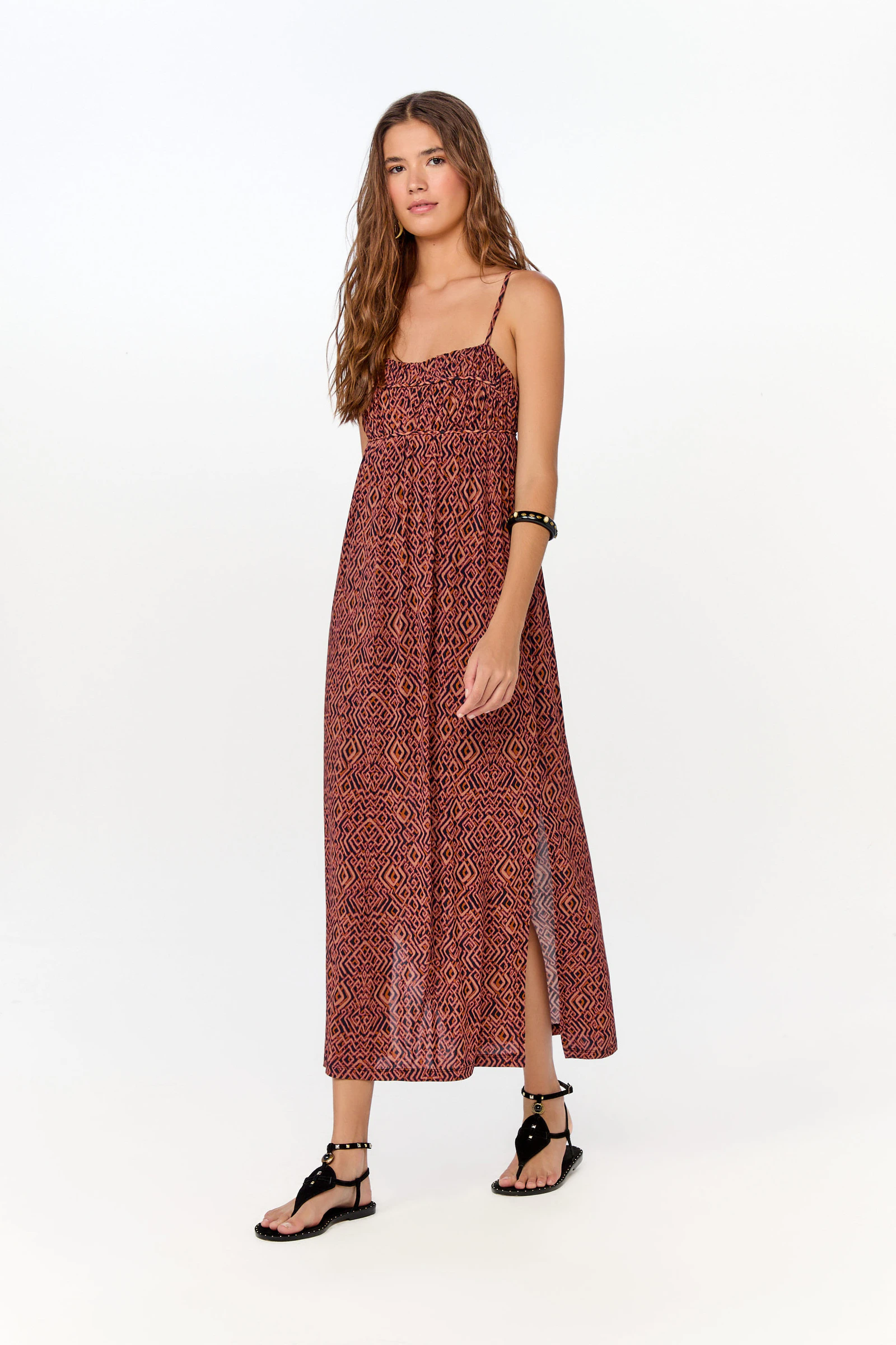 Vestido Midi Alcinha Estampa Zuma