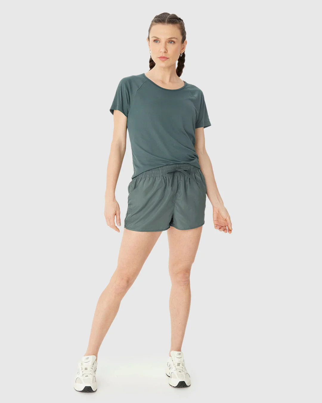 Shorts Esportivo Feminino Runner Cadarço Frontal Em Tafetá Malwee Active