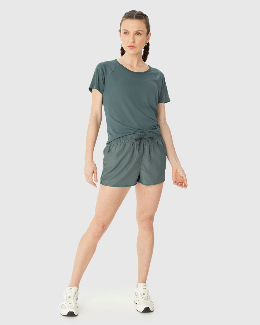 Shorts Esportivo Feminino Runner Cadarço Frontal Em Tafetá Malwee Active