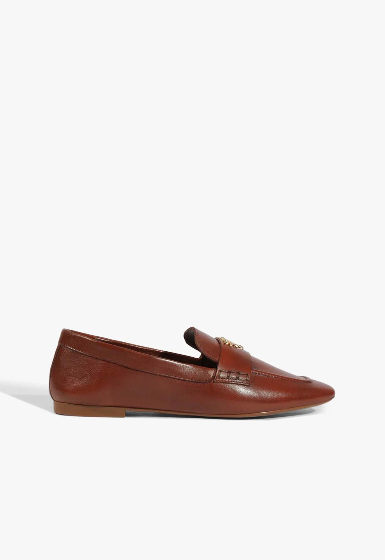 Mocassim Flat Shop Couro Marrom