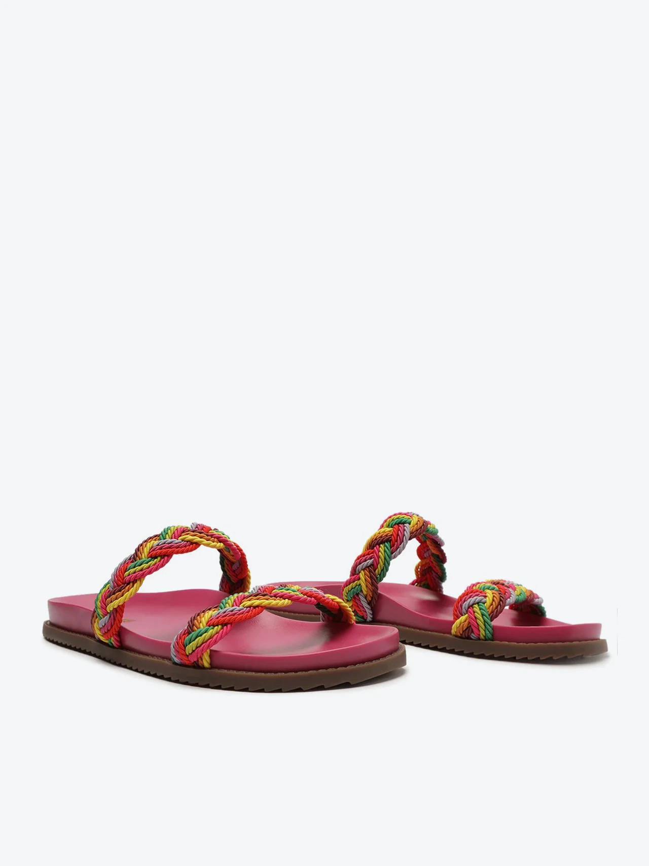 Papete Duas Tiras Tecida Rosa