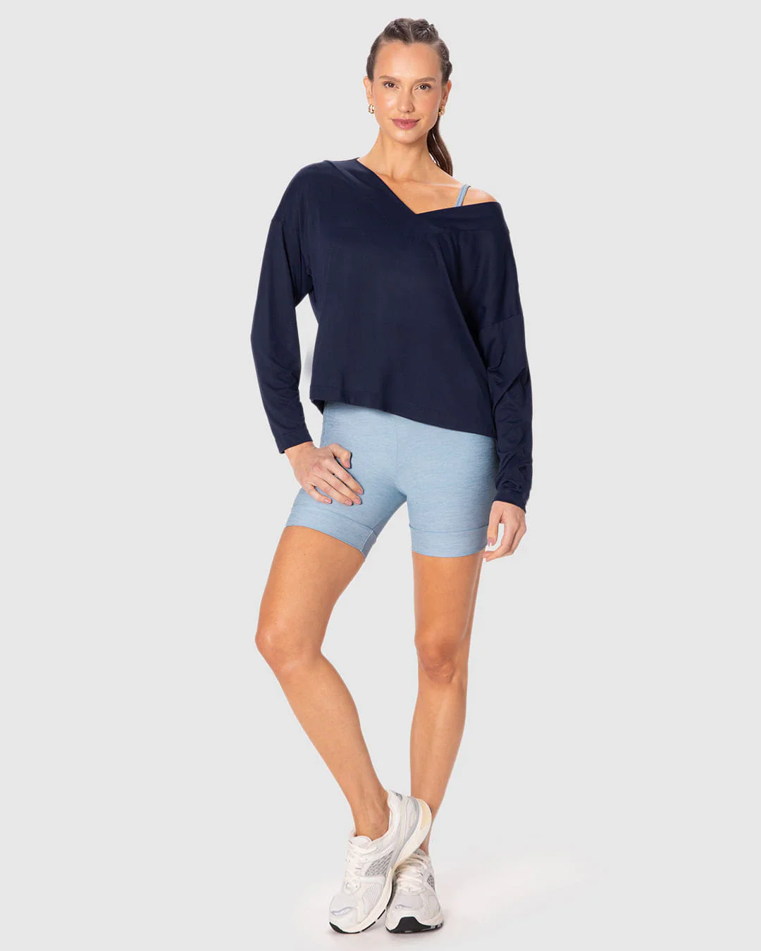 Shorts Esportivo Feminino Bolso Lateral Malha Dry E Proteção UV50+ Malwee Active
