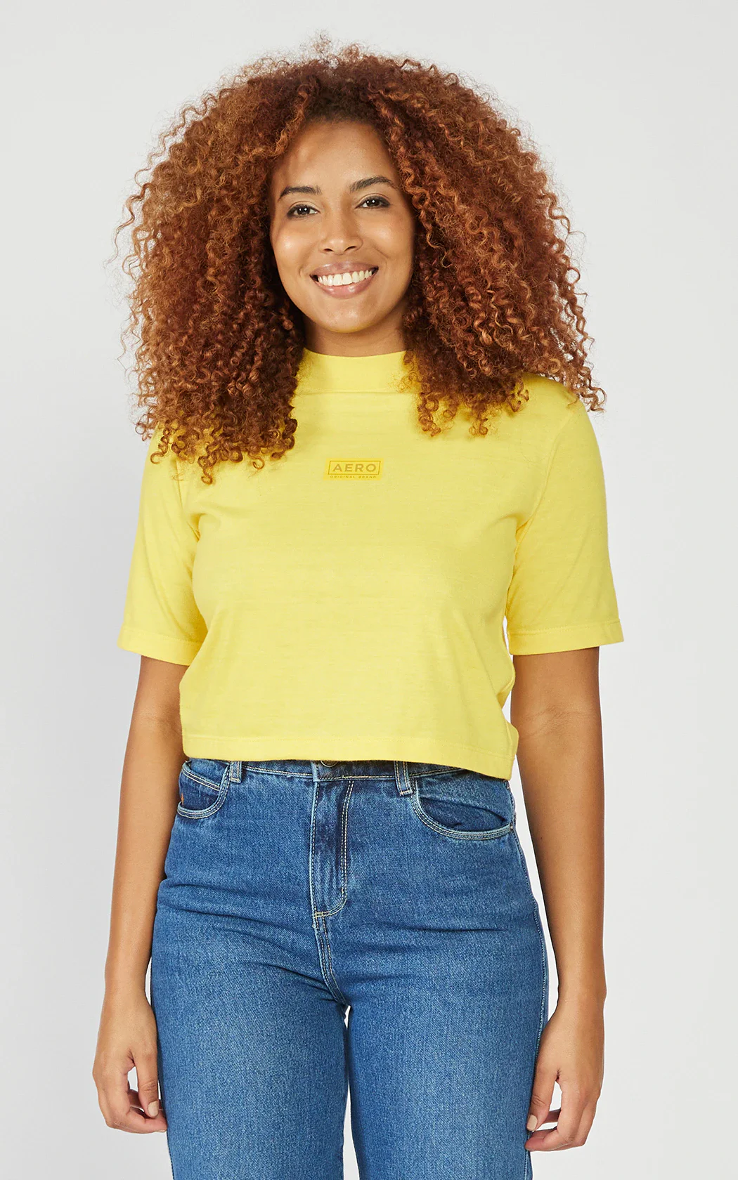 Camiseta Manga Curta Feminina Silkada Aeropostale - Amarelo
