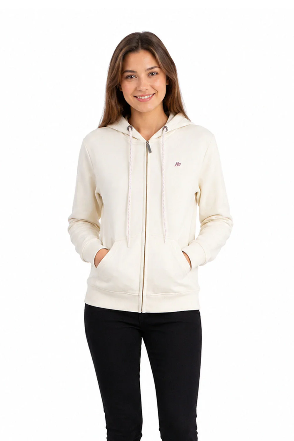 Moletom Aberto Feminino Aeropostale CREME