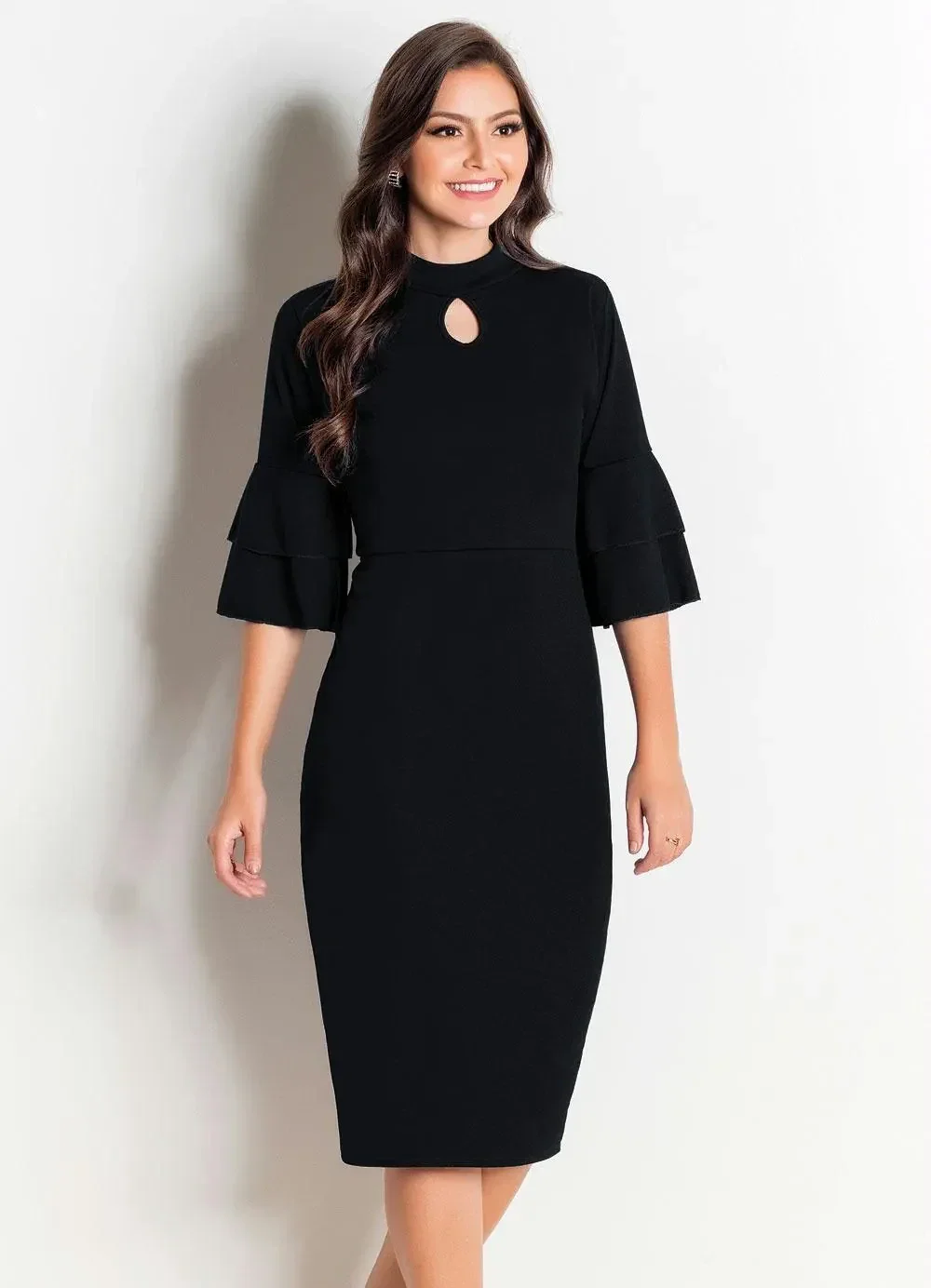 Rosalie - Vestido Preto com Babados