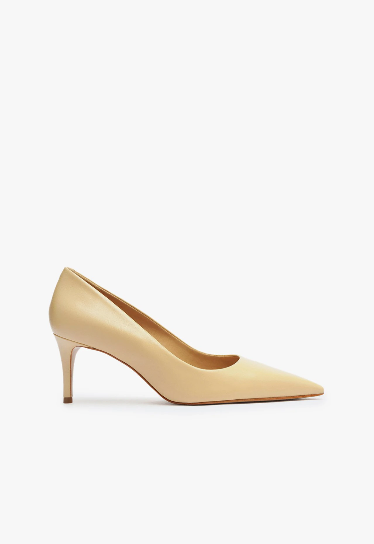 Scarpin Lena Couro Bege