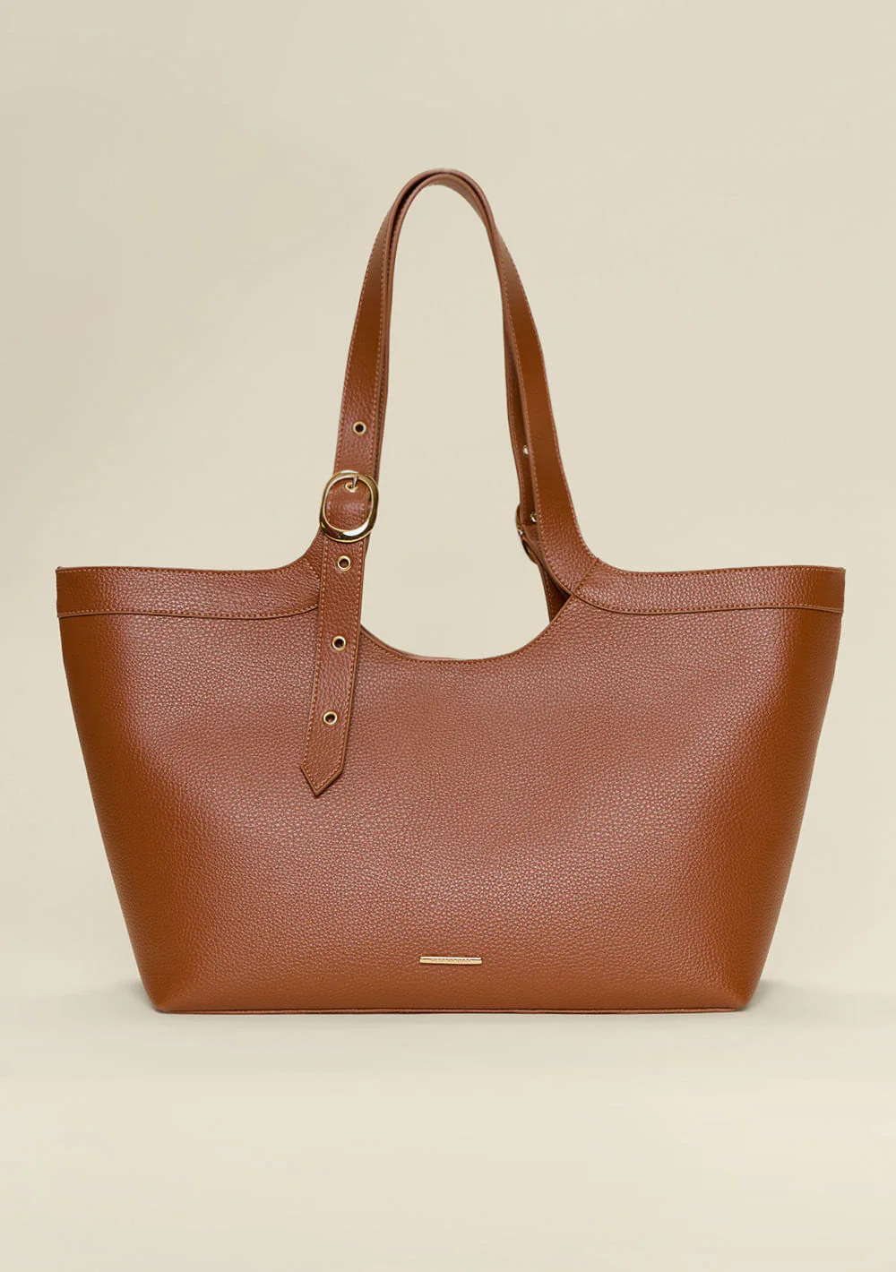 Bolsa Tote Detalhe Fivela Caramelo