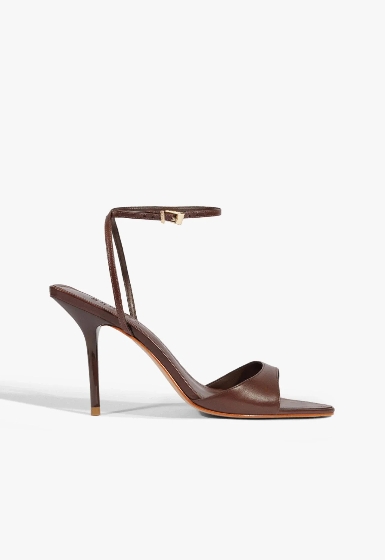 Sandália Salto Elodie Buckle Marrom