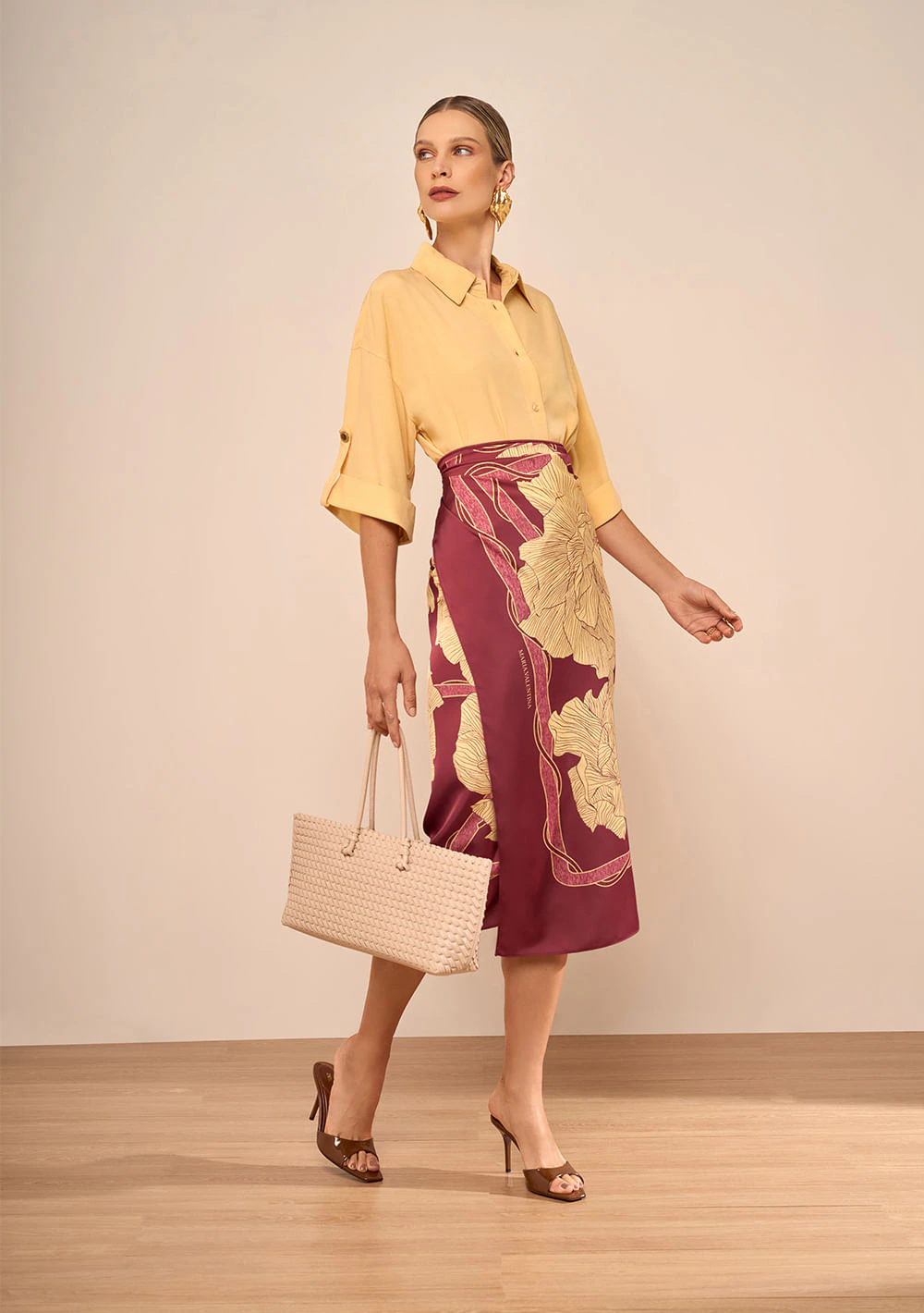 Camisa Oversized Camélia Amarelo