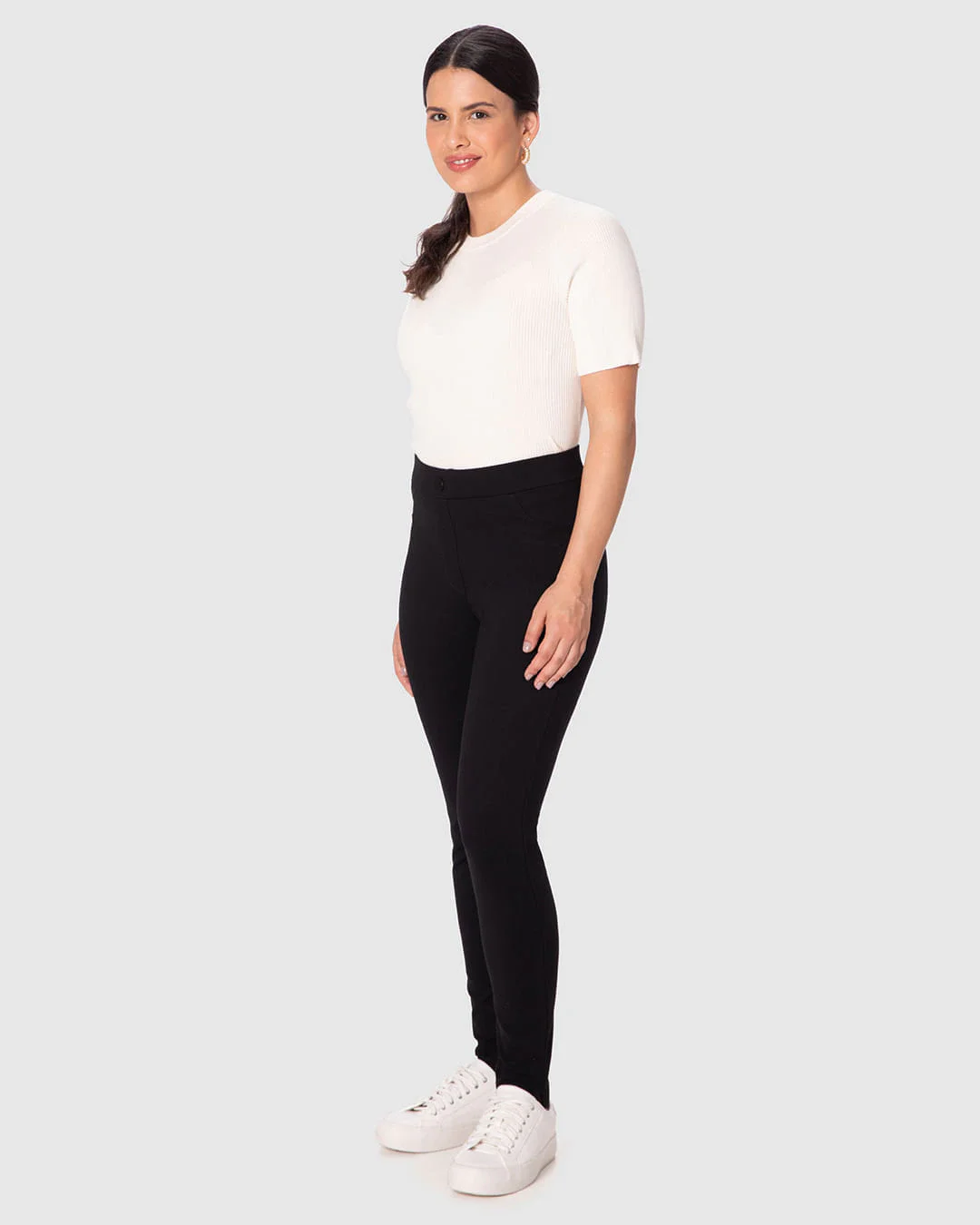 Calça Legging Feminina Montaria Em Malha Interlock