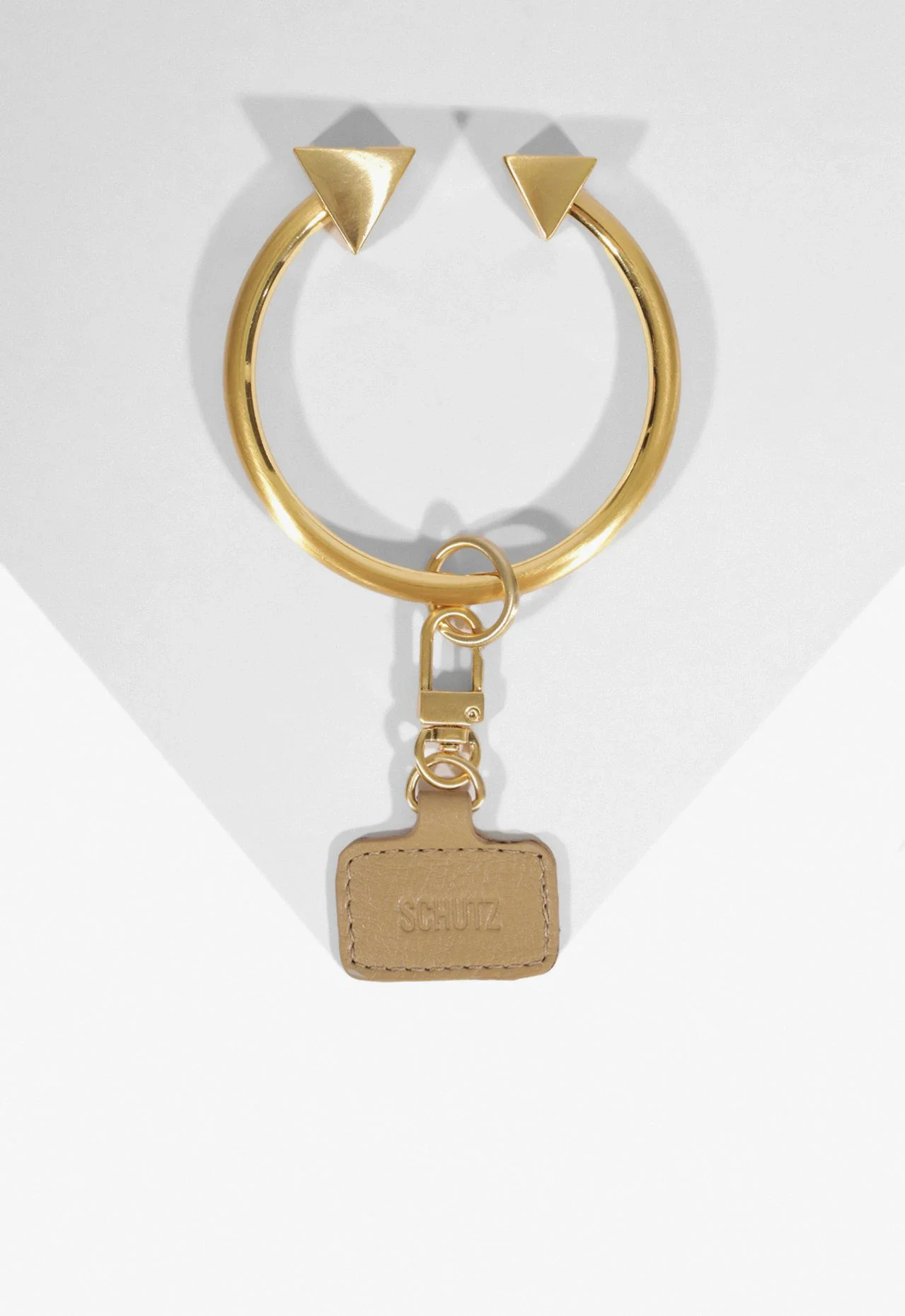 Bag Charm Virgo Piercing Couro Bege