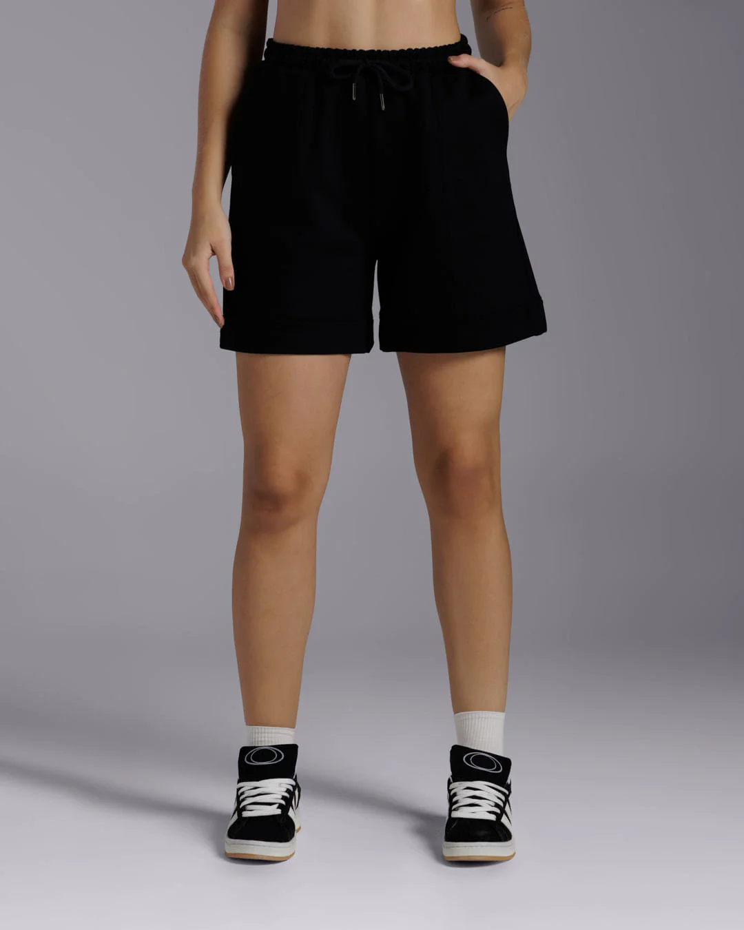 Shorts Moletom Tech Noliquid Friso Feminino - BASICAMENTE