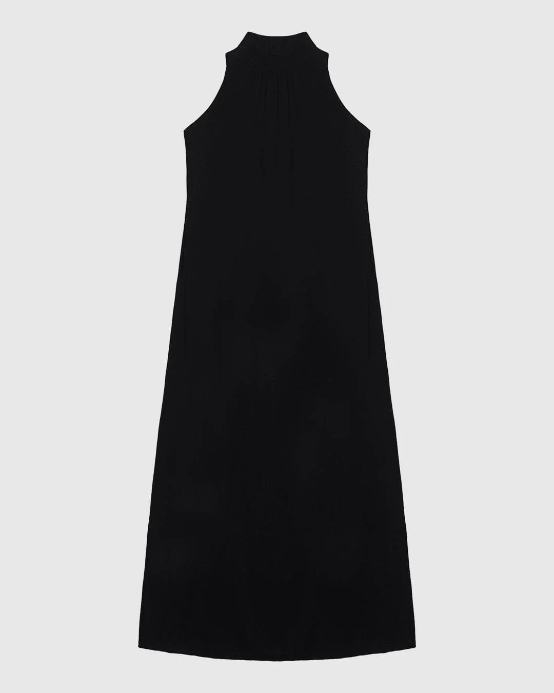 Vestido Longo Feminino Amplo Gola Alta Em Viscose - ENFIM