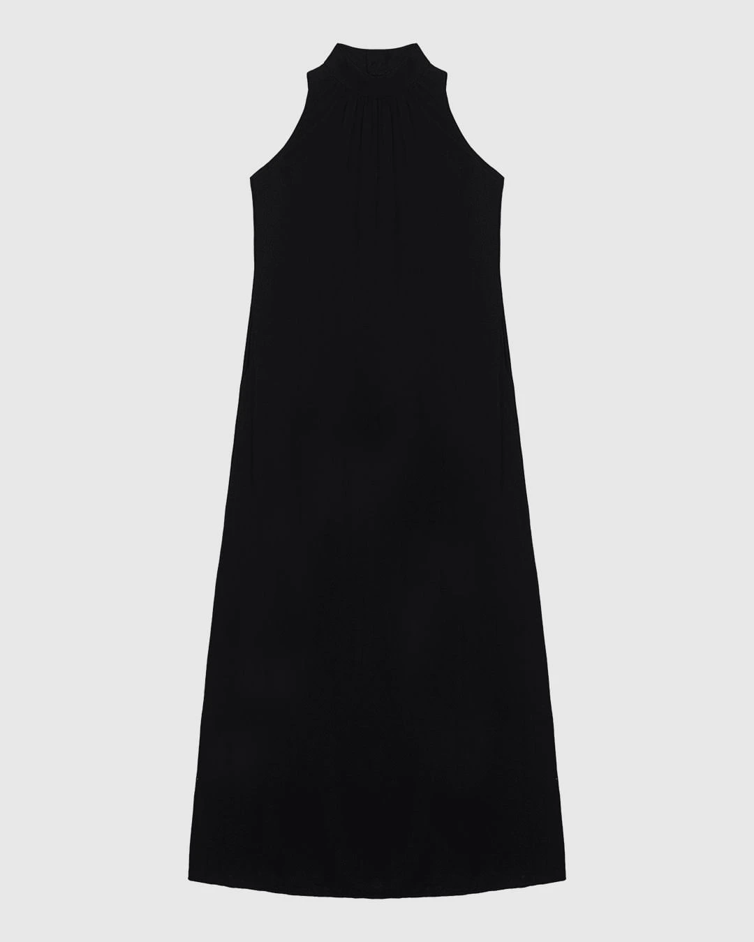 Vestido Longo Feminino Amplo Gola Alta Em Viscose - ENFIM