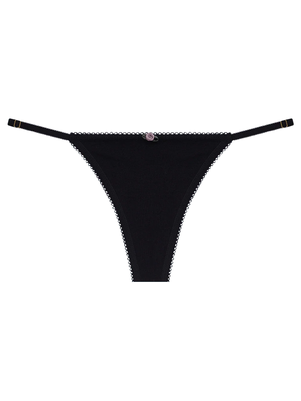 Calcinha String Fio Algodão Pop Rose Preto