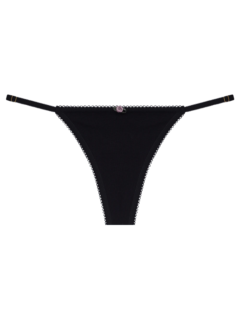 Calcinha String Fio Algodão Pop Rose Preto