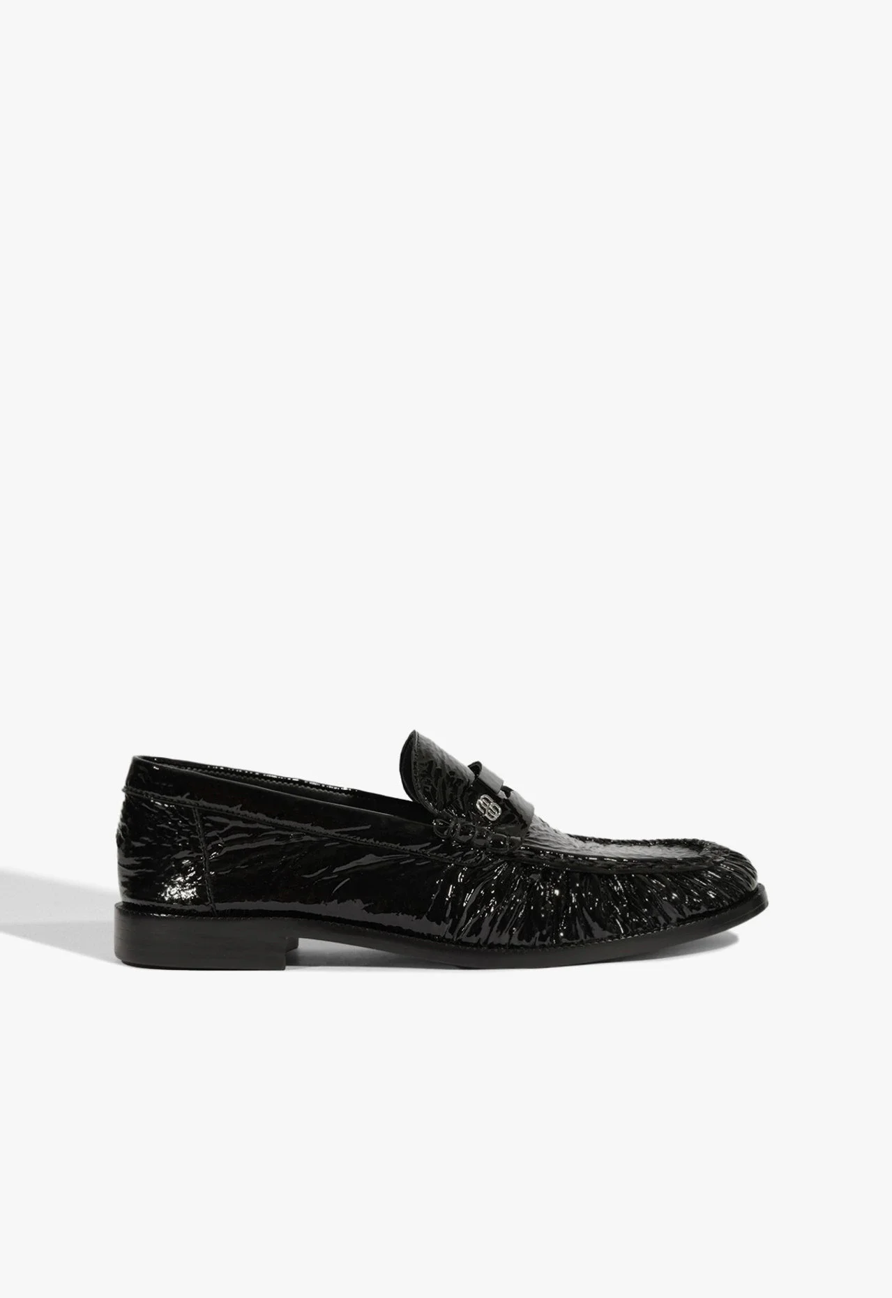 Mocassim Verniz Glossy Couro Preto